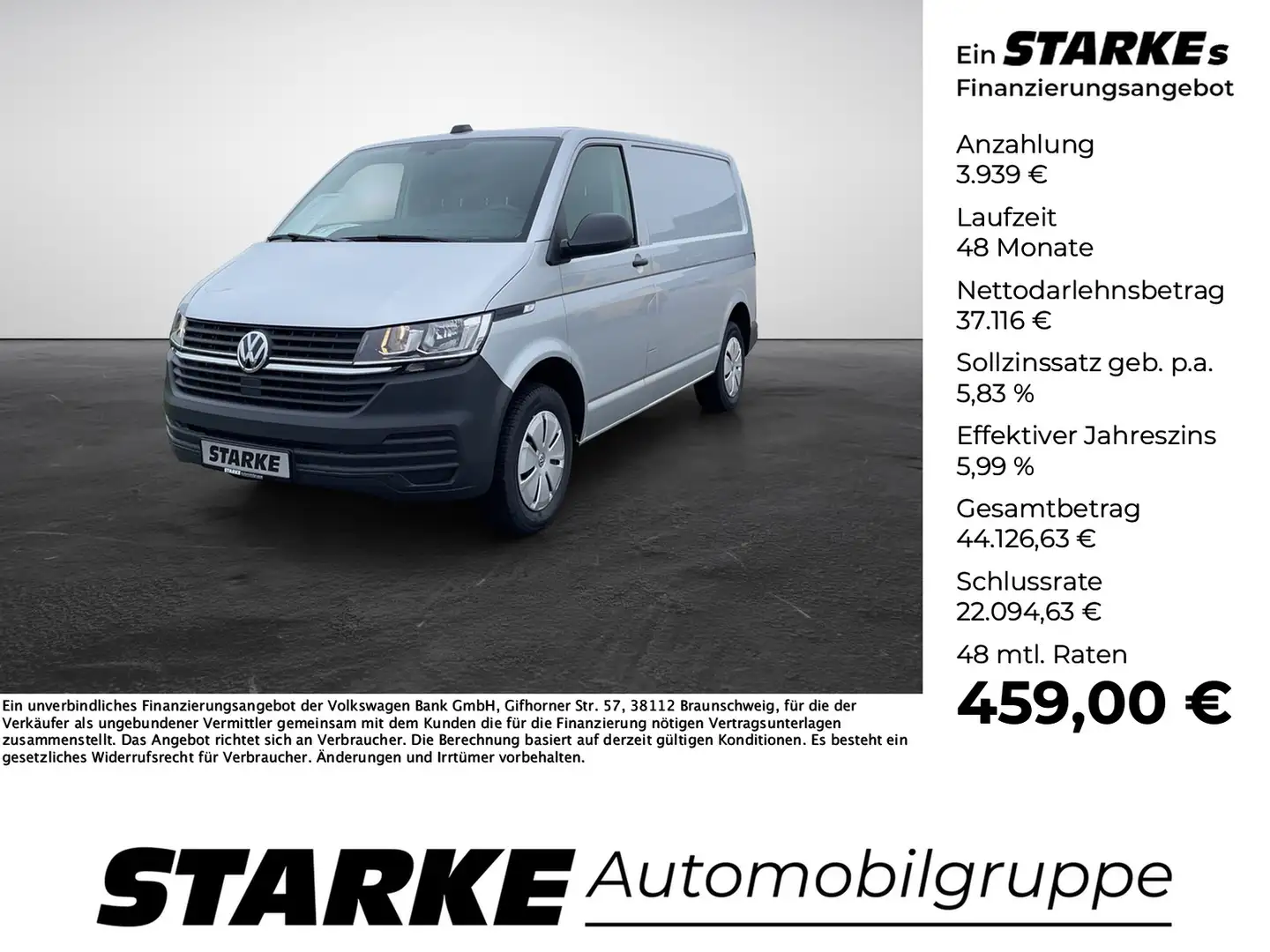 Volkswagen T6 Transporter T6.1 2.0 TDI Kasten Silber - 1