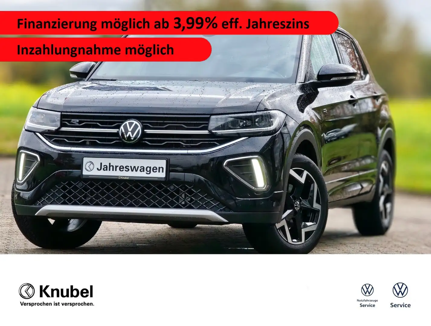 Volkswagen T-Cross R-Line 1.5 TSI DSG AHK*Matrix*Nav*ACC*SHZ* Schwarz - 1