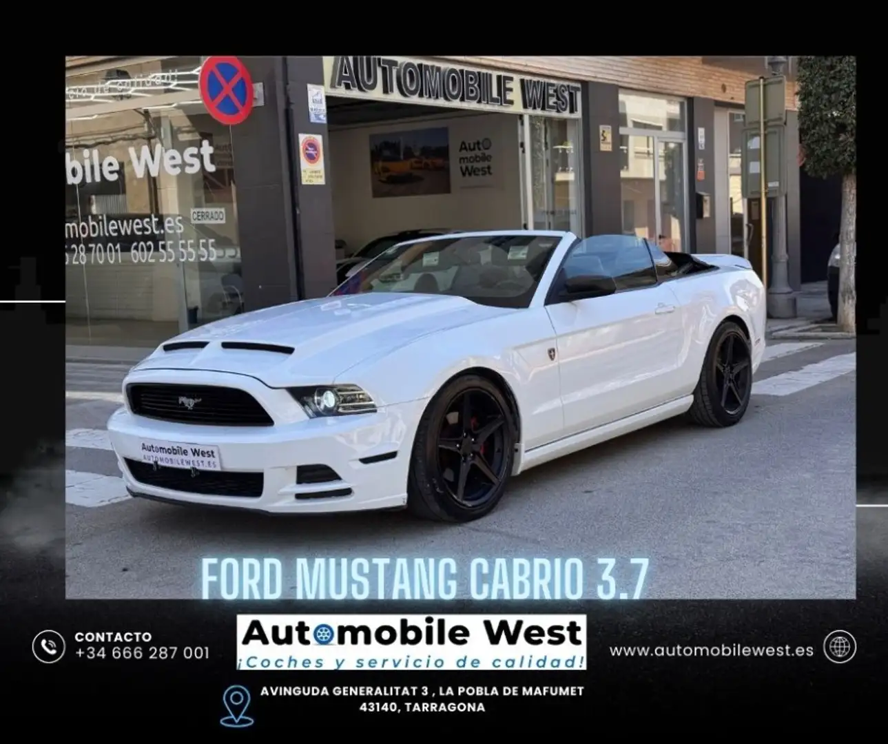 Ford Mustang Cabrio Aut. Blanco - 1