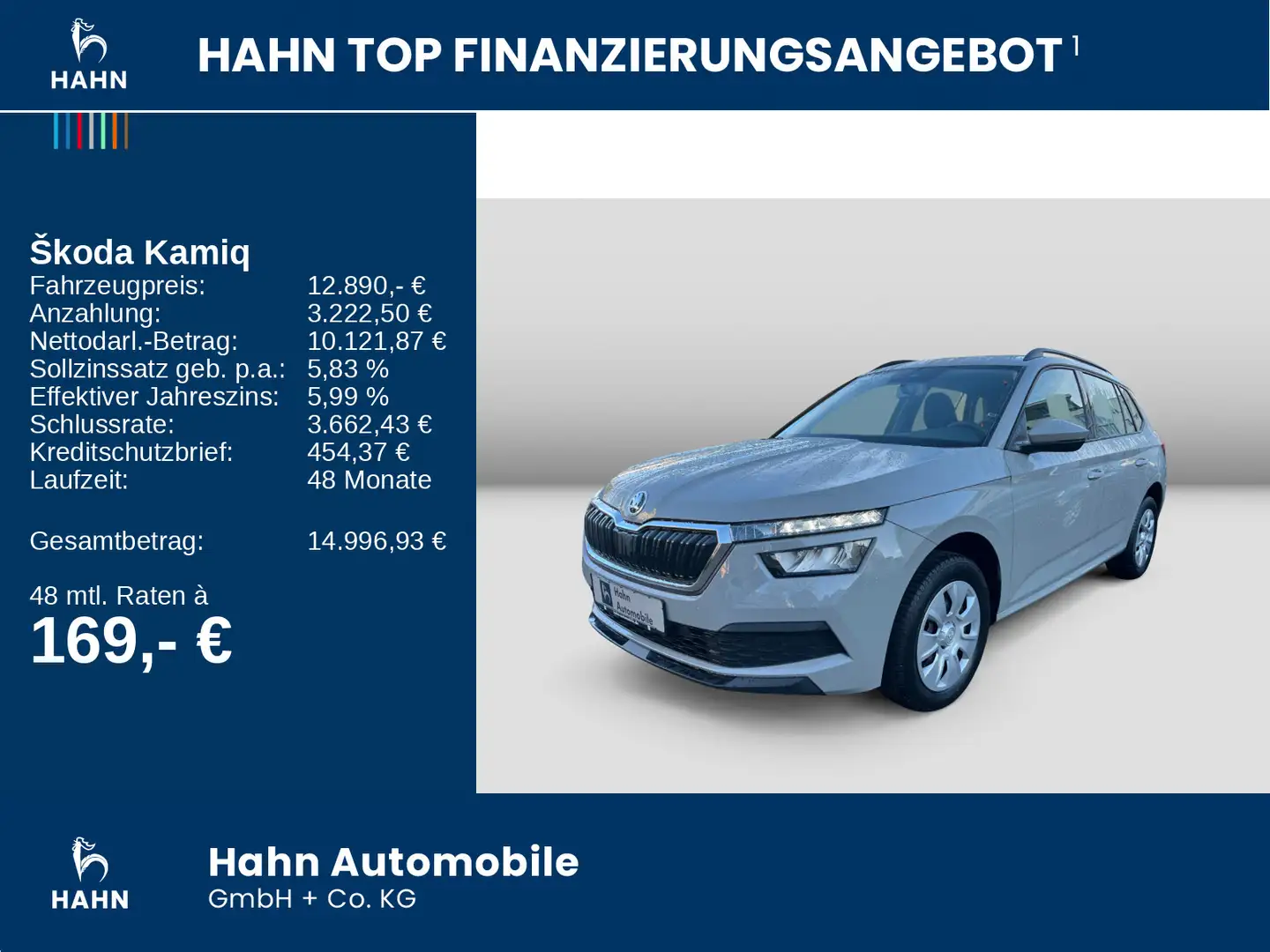 Skoda Kamiq 1.0TSI Active LED Klima Tempo BT LaneAssis Grau - 2