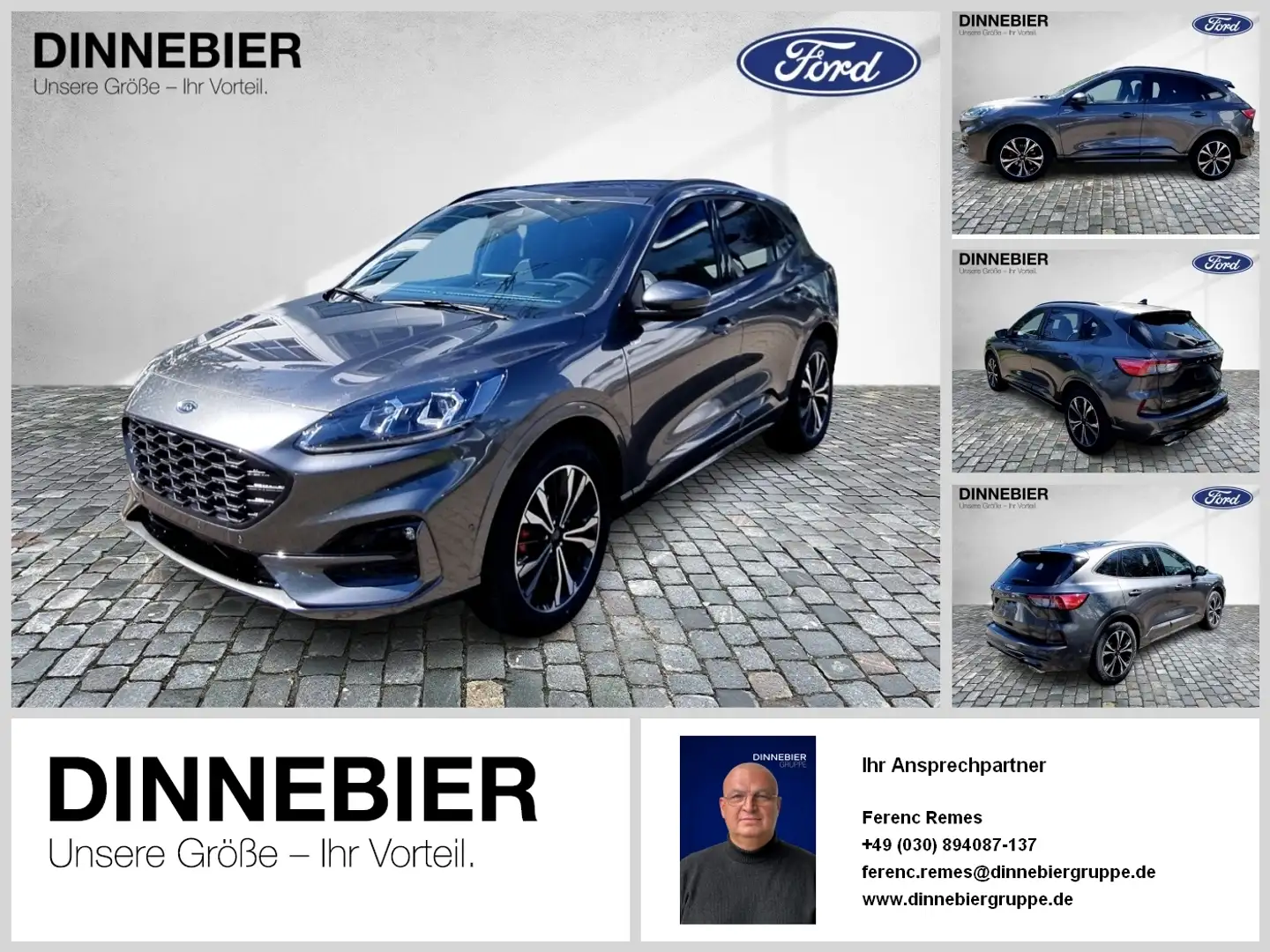 Ford Kuga ST-Line X 4x4 LED+Navi+Kamera+AHK+SHZ Grau - 1