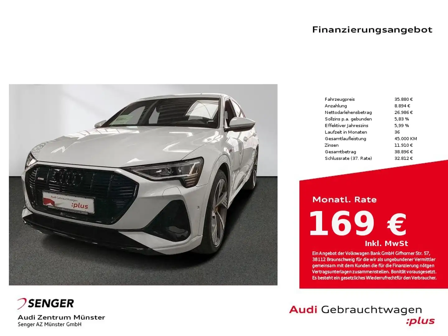 Audi e-tron 50 quattro S line MMI Matrix B&O AHK Weiß - 1