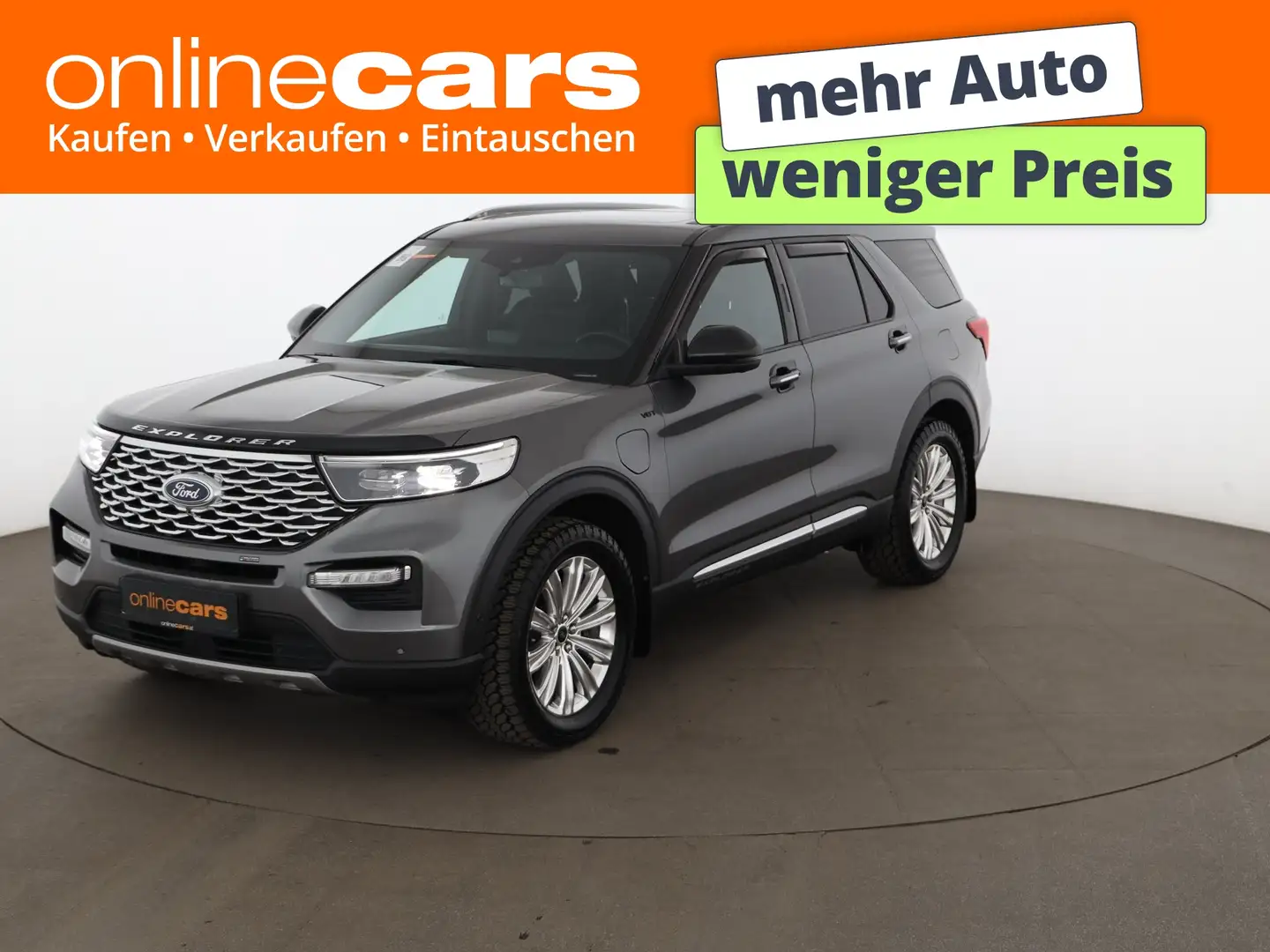 Ford Explorer 3.0 PHEV Platinum AWD Aut 7-SITZER LED Grau - 1