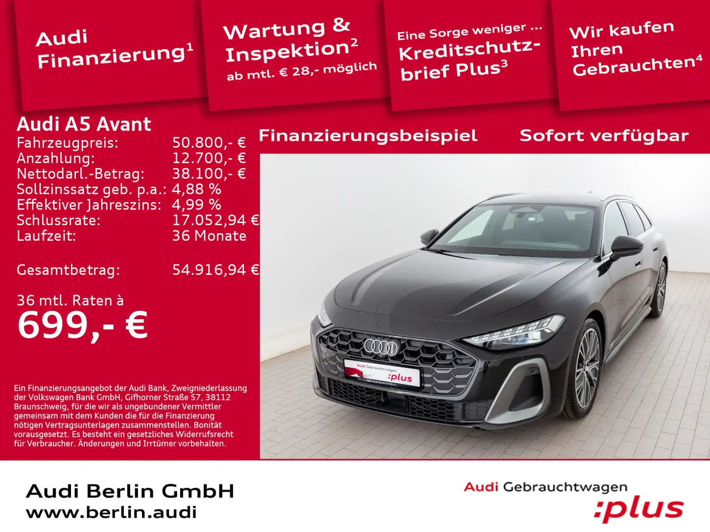 Audi A5 TFSI S tronic Schwarz - 1