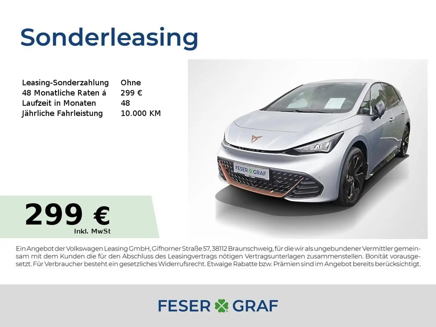CUPRA Born Edition Dynamic 60kWh PILOT L,GANZJAHRESREI Argent - 1