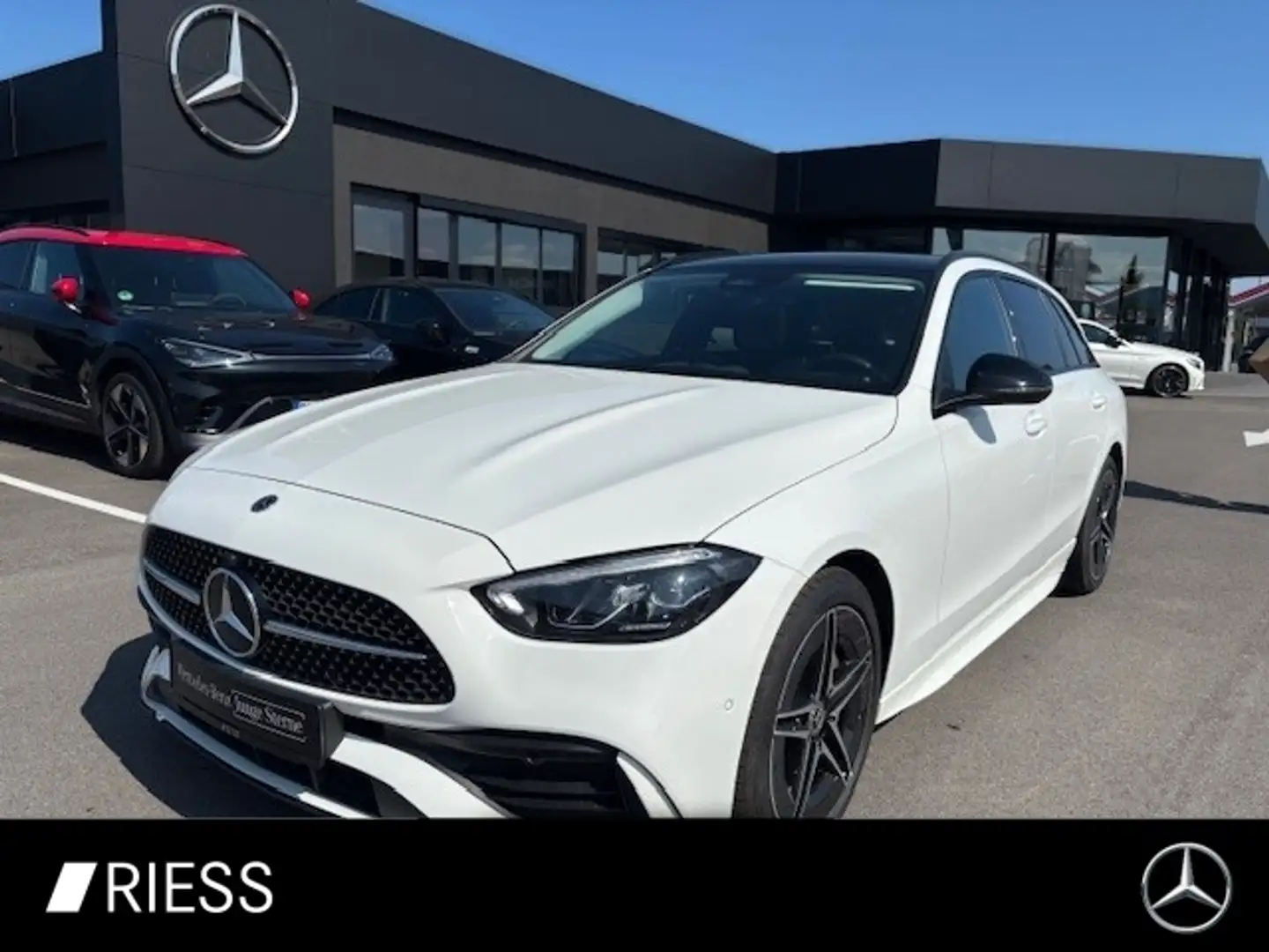 Mercedes-Benz C 220 d T AMG Sport Night Navi LED Pano W-Paket Blanc - 1
