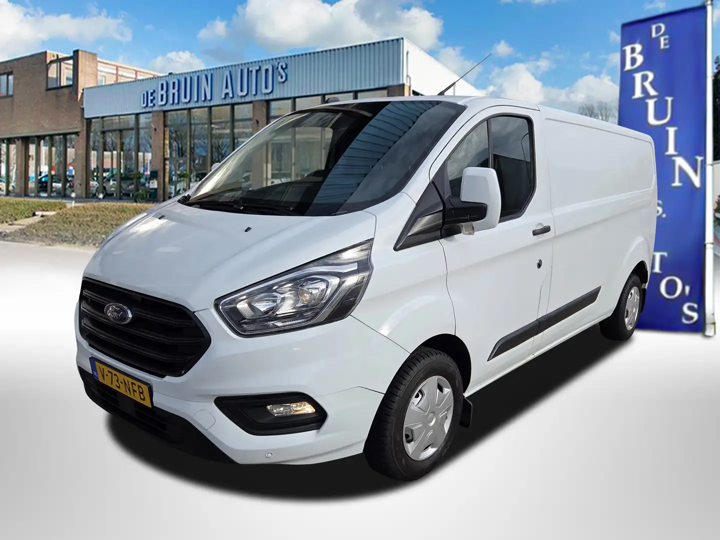 Ford Transit Custom 2.0 TDCI 96Kw/130 Pk L2 Trend Airco Cruise Trekhaa Blanc - 1
