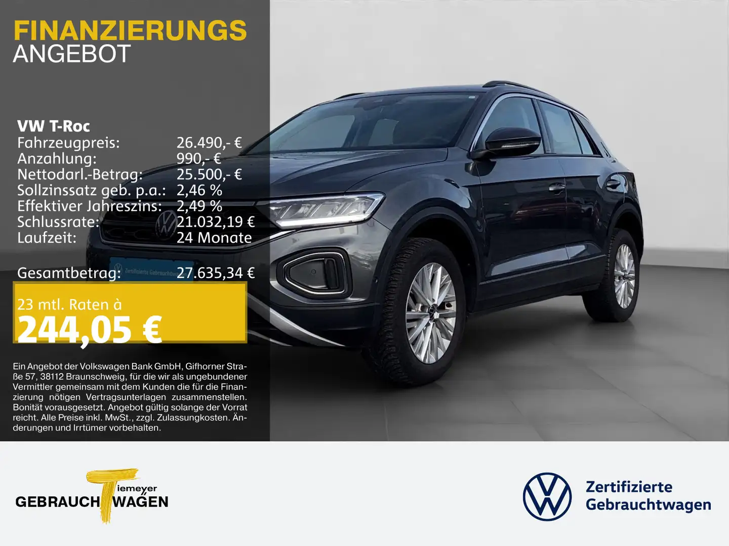 Volkswagen T-Roc 1.5 TSI DSG LIFE NAVI KAMERA SITZHZG CLIMA Grau - 1