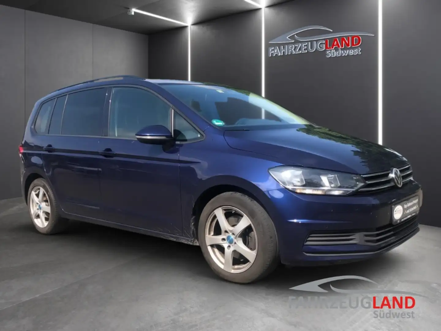 Volkswagen Touran 1,6 TDI Comfortline 7 Sitzer DSG PDC Klimatronic S Blau - 2