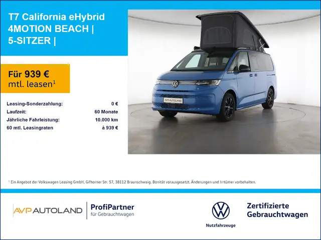 Volkswagen T7 California eHybrid 4MOTION BEACH | 5 SITZER |