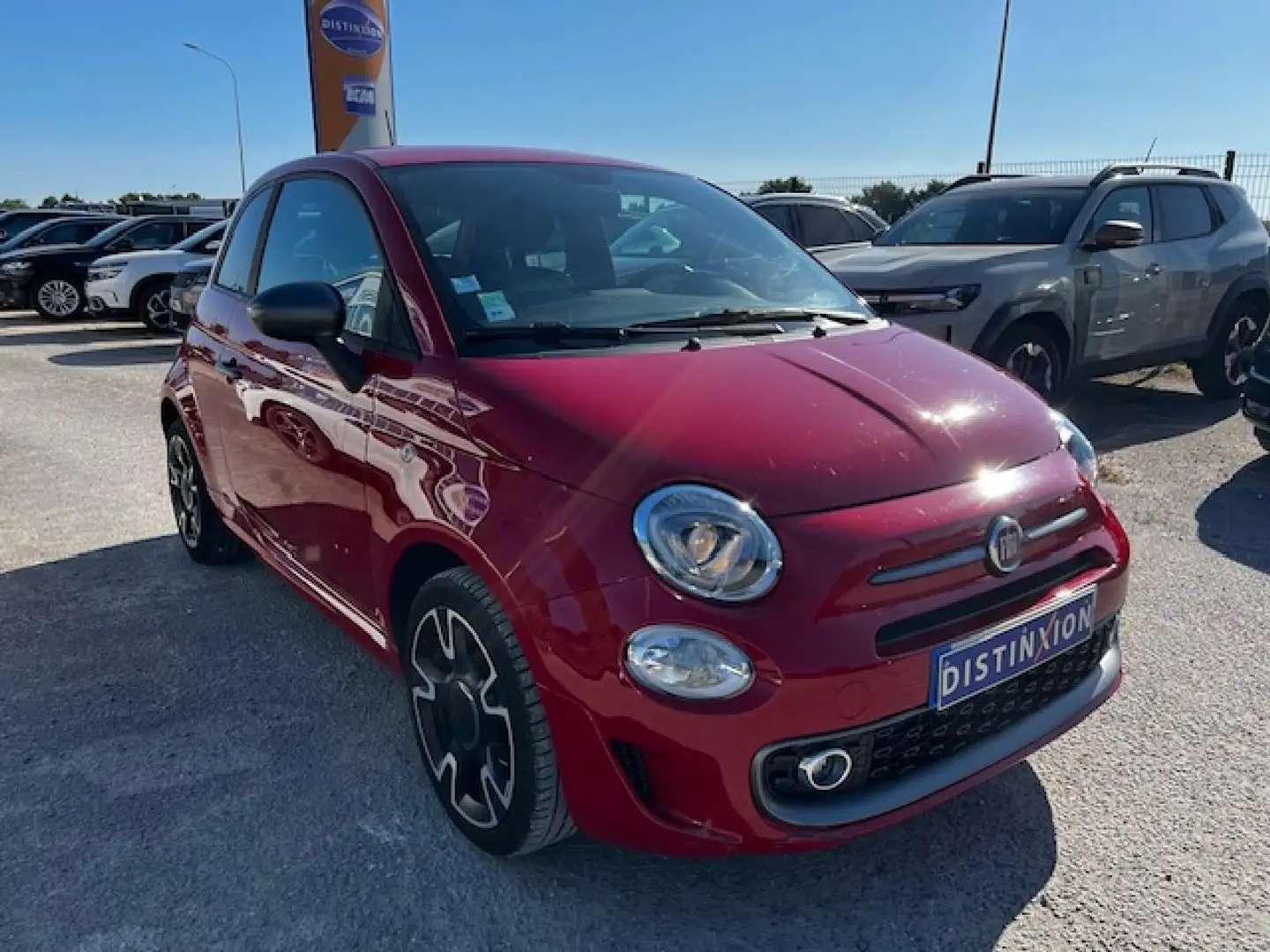 Fiat 500 1.2i - 69 LOUNGE S - APPLE CAR PLAY - RADARS DE RE Rouge - 2