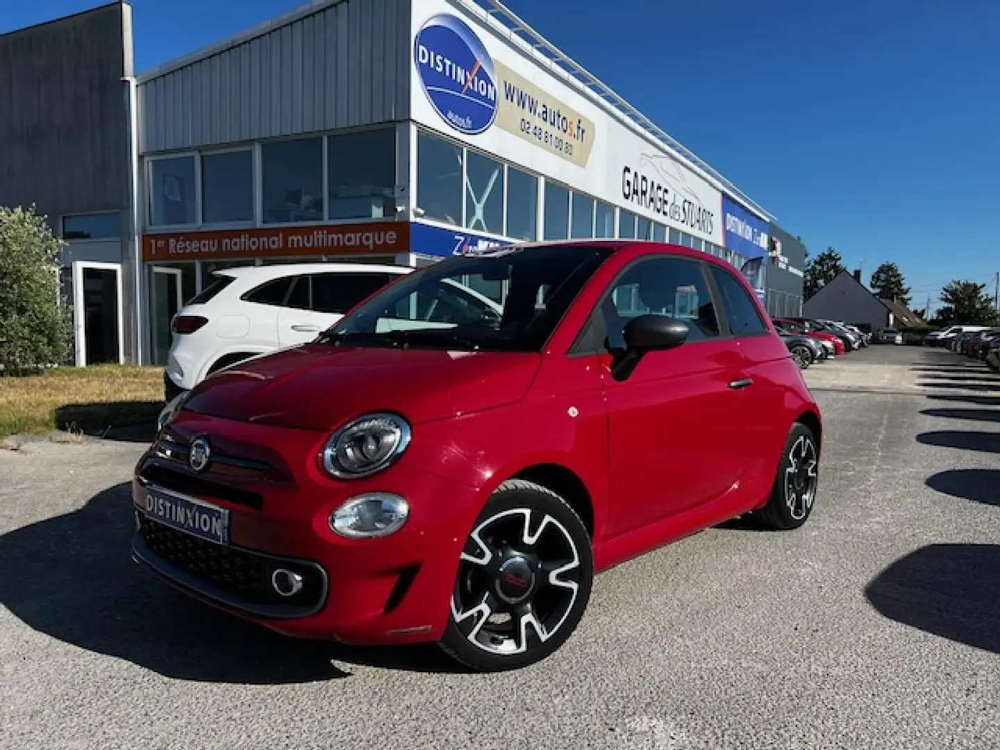 Fiat 500 1.2i - 69 LOUNGE S - APPLE CAR PLAY - RADARS DE RE Rouge - 1