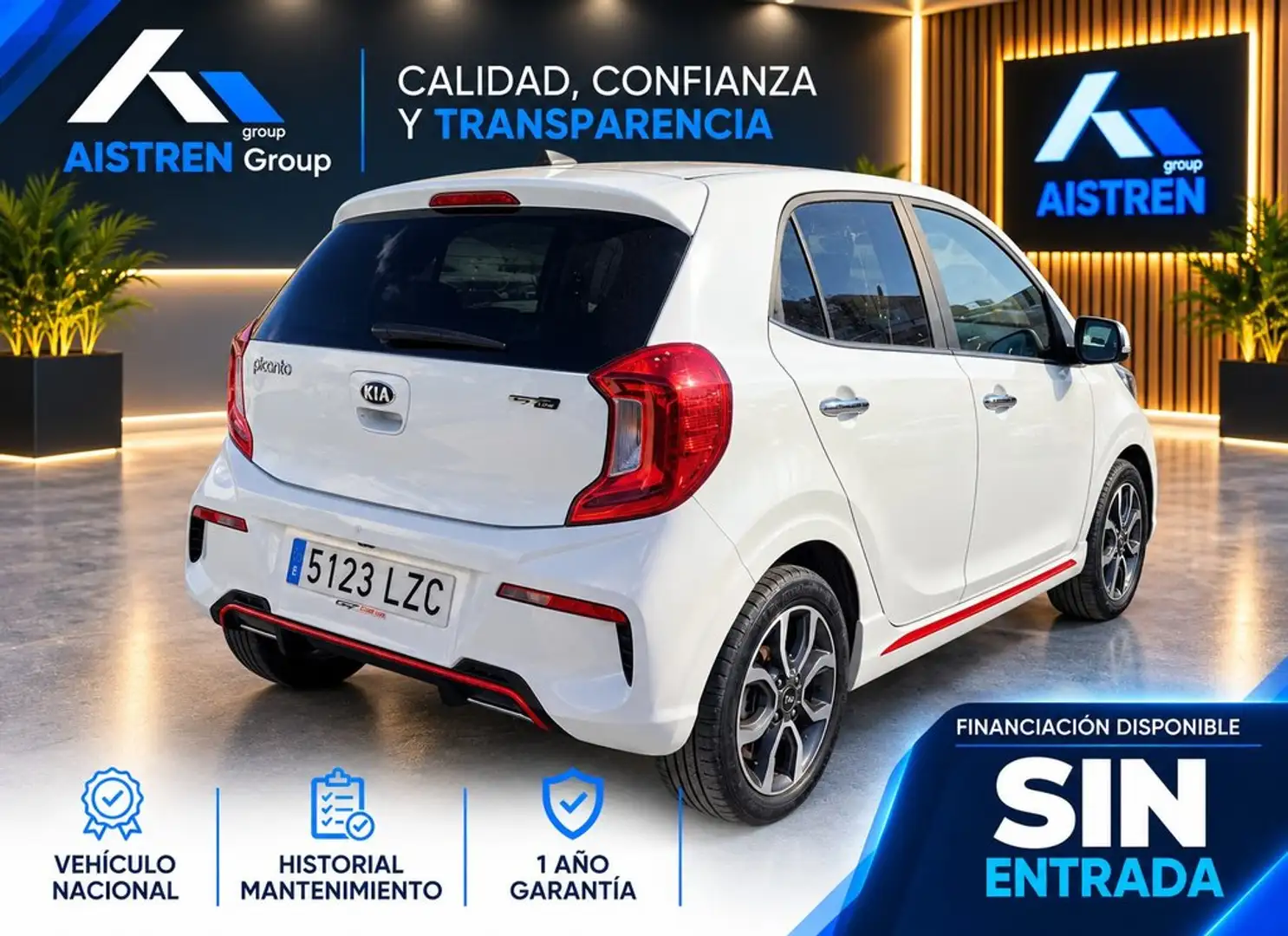 Kia Picanto 1.2 DPi AMT GT-Line Blanco - 2