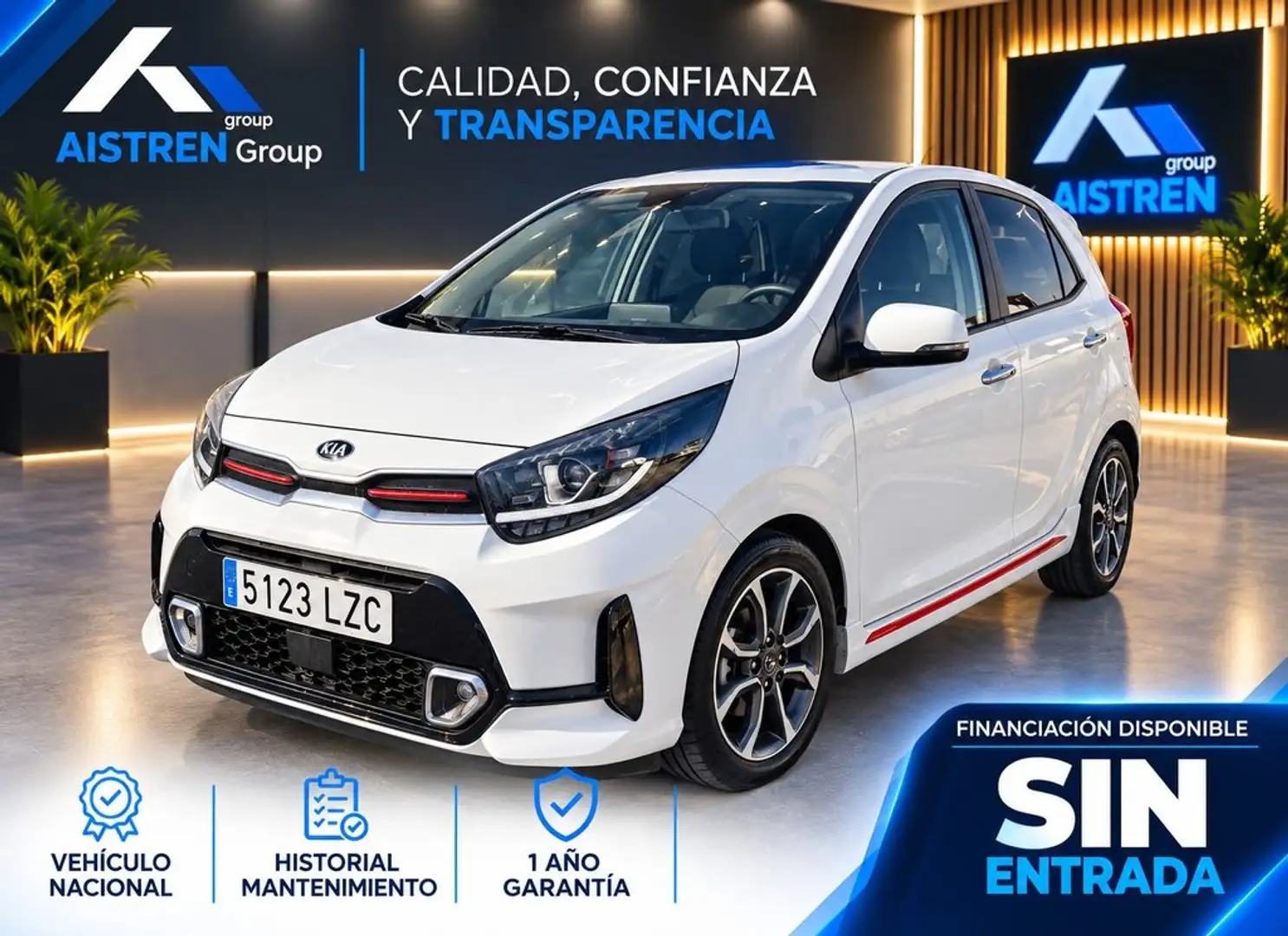 Kia Picanto 1.2 DPi AMT GT-Line Blanco - 1