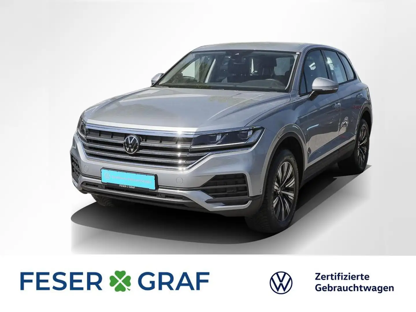 Volkswagen Touareg 3.0 TDI 4M ACC AHK LED Navi RüKa Sitzh. Silber - 1