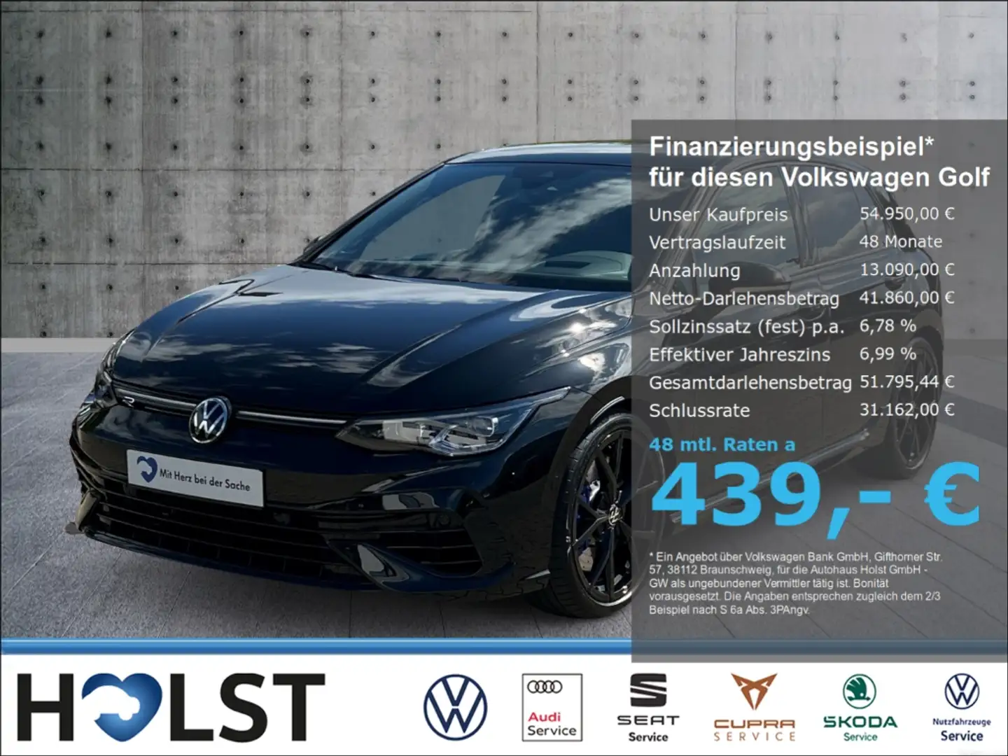 Volkswagen Golf VIII 2.0TSI DSG R Performance 4M. Pano Matrix-LED Noir - 1