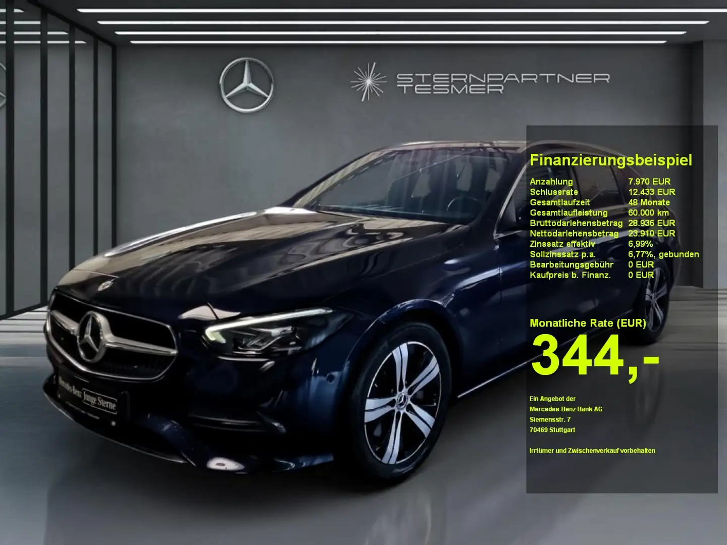Mercedes-Benz C 220 d T AVANTGARDE+MBUX+DIST+TOTW+AMBIENTE+AHK Azul - 1