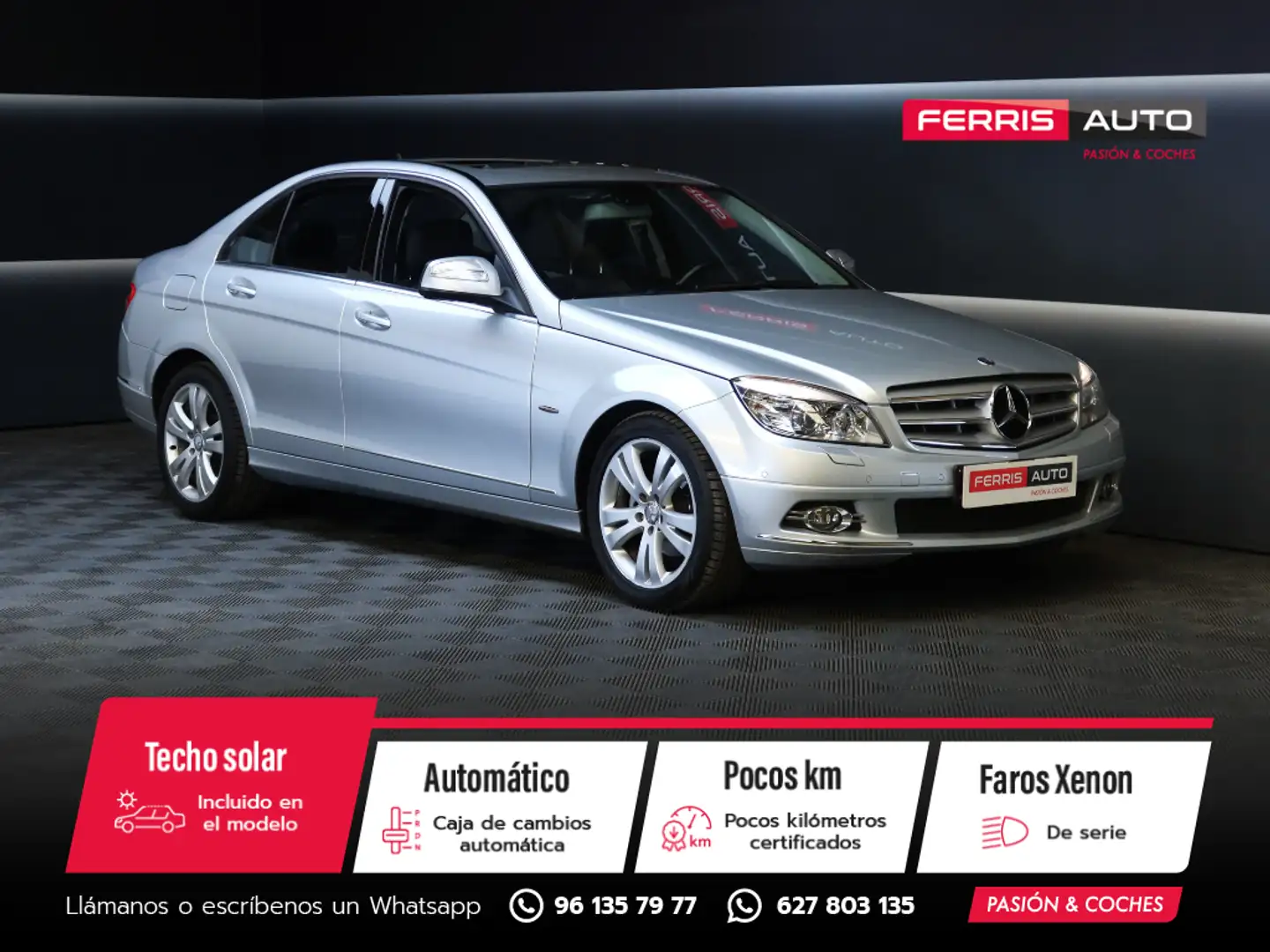 Mercedes-Benz C 180 K Avantgarde Aut. Gris - 1