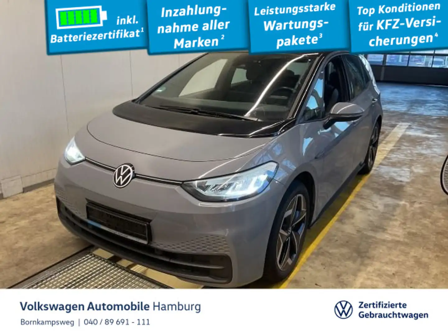 Volkswagen ID.3 Pro Performance Navi LED ACC Sitzheizung Grau - 1