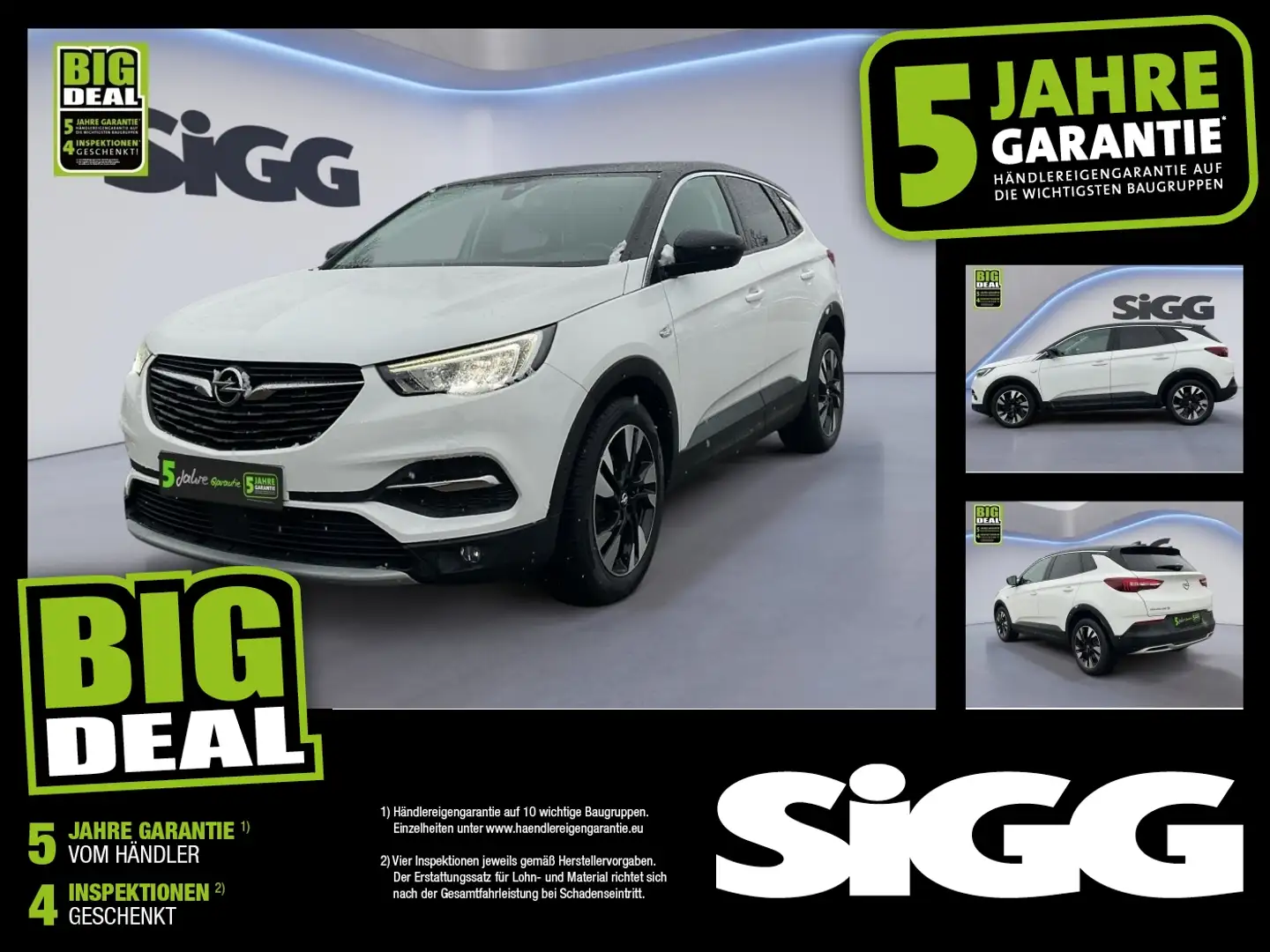 Opel Grandland X 2.0 D Automatik NAV Kamera DAB+ Weiß - 1