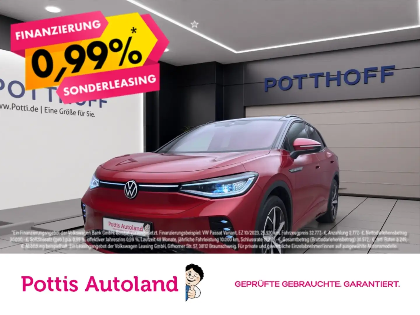 Volkswagen ID.4 4M GTX PANO NAVI MATRIX KAMERA Rot - 1