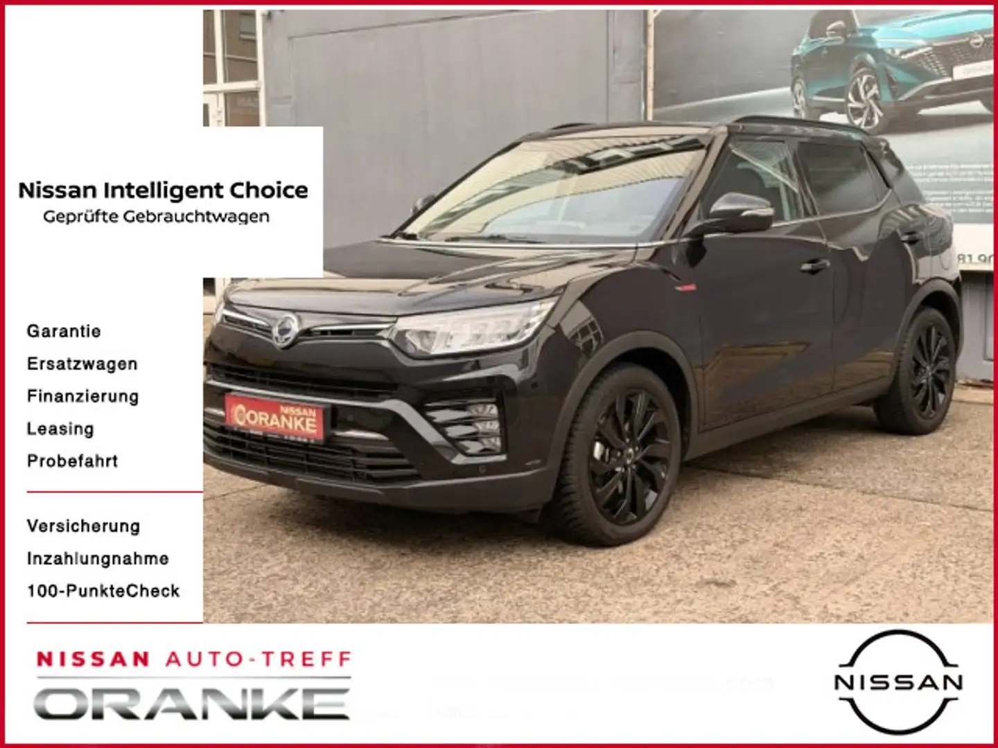 SsangYong Tivoli 1.5 Blackline Automatic Leder+Alu+Allw. Noir - 1