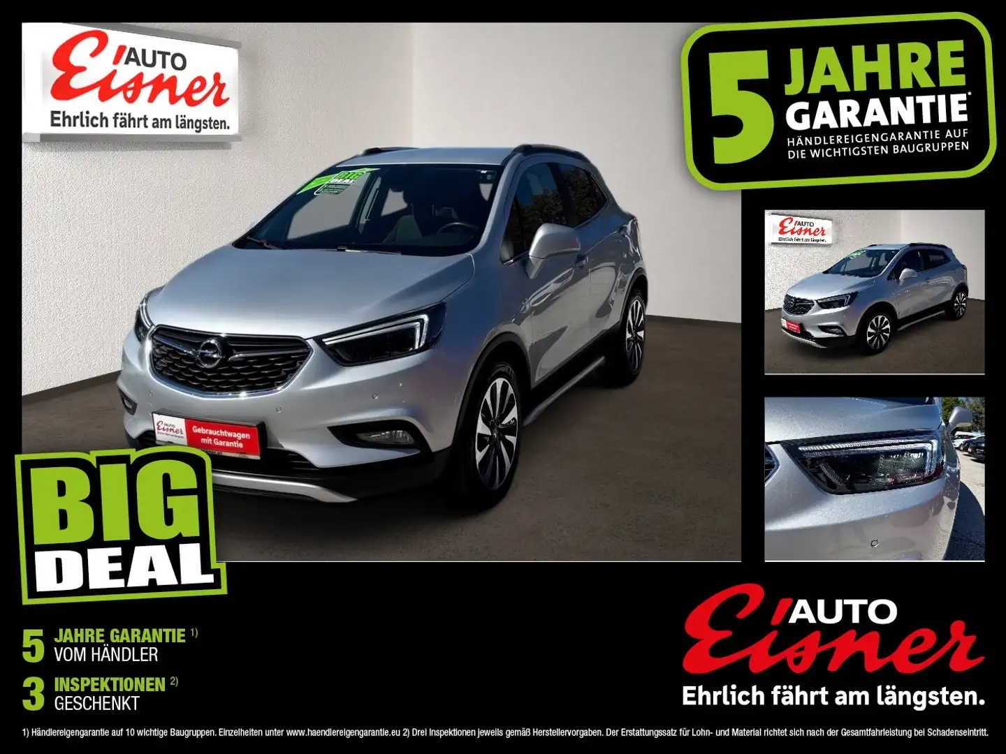 Opel Mokka X 1.6 CDTI 4x4 Innovation Kam. LM Navi PDC Silber - 1