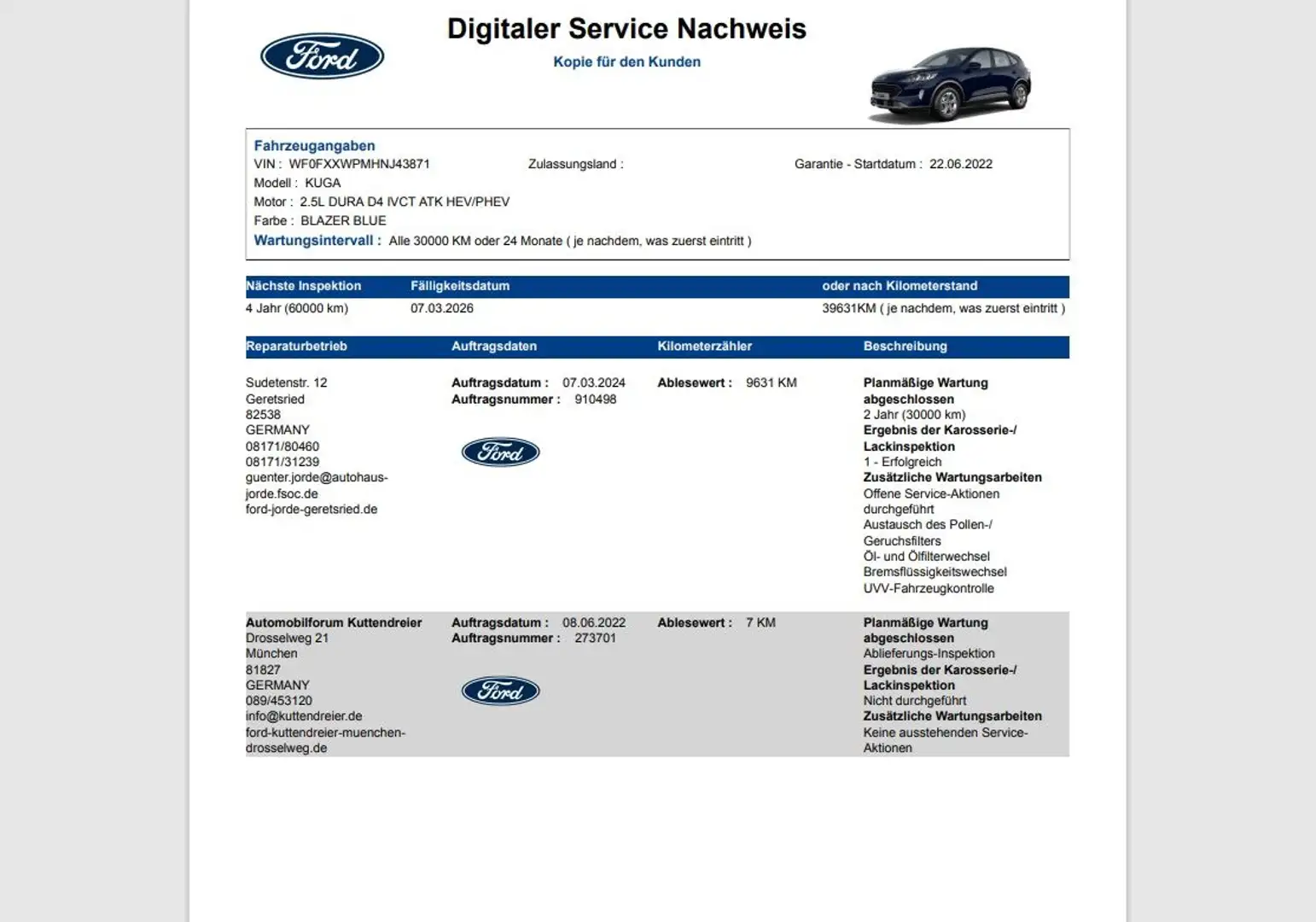 Ford Kuga PHEV Cool & Connect Navi Tempomat 2xPDC SHZ Azul - 2
