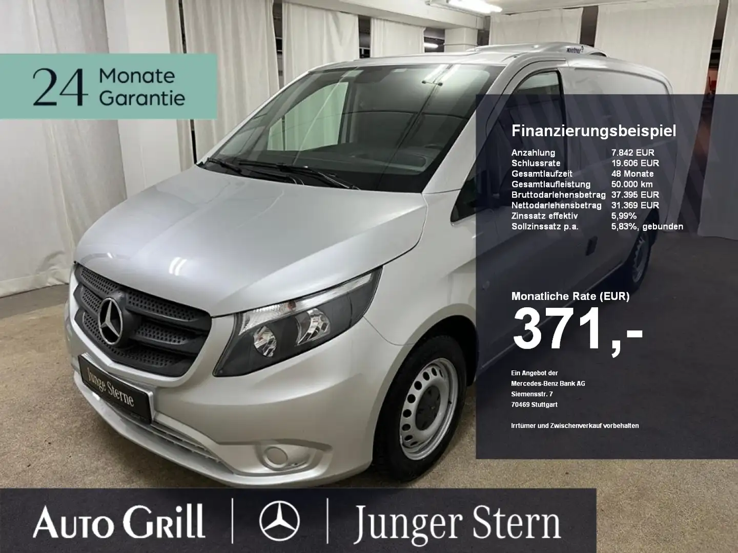 Mercedes-Benz Vito 116 CDI Kühlkasten 7Gtr SHz Klima FahrStand Silber - 1