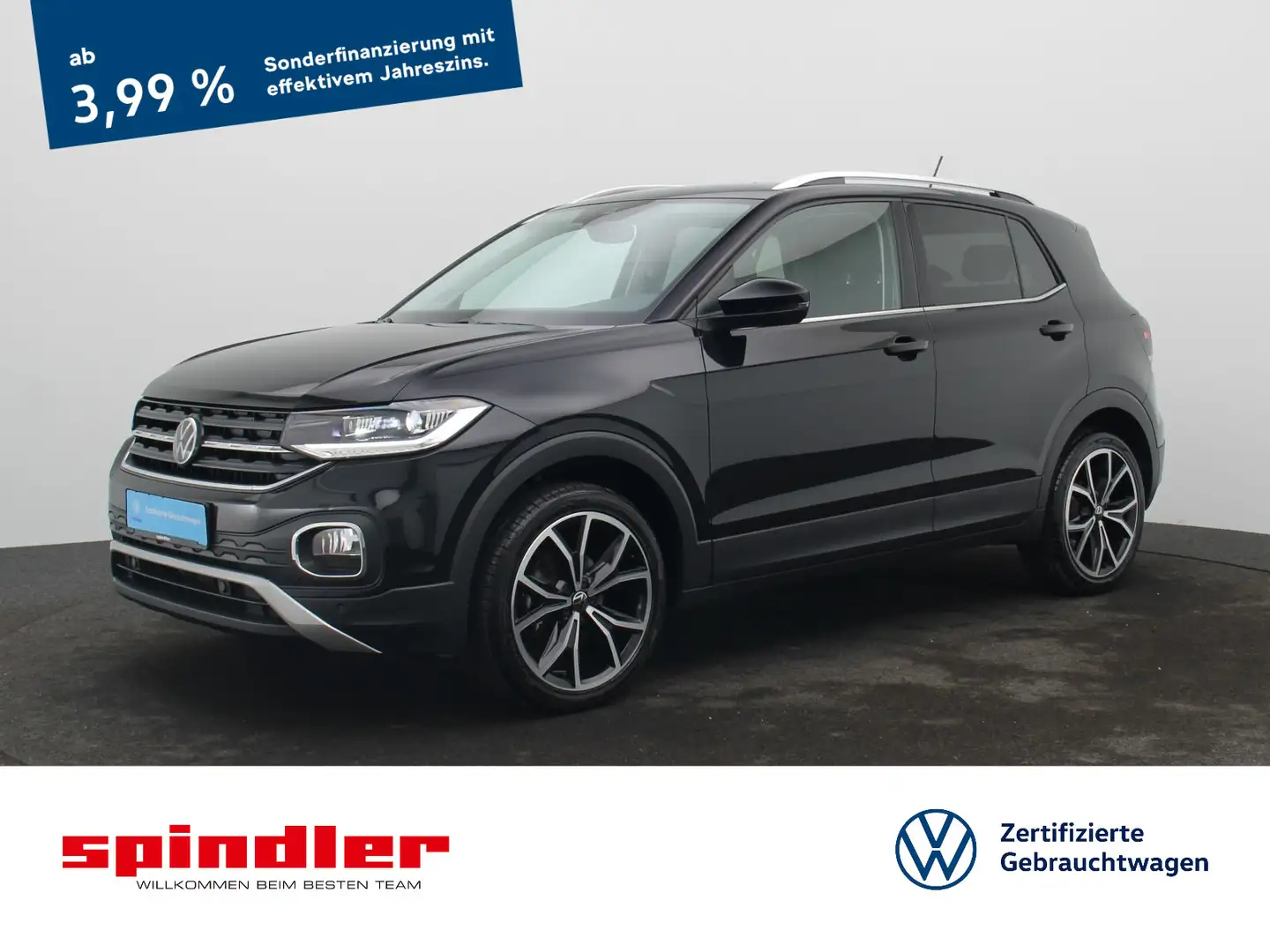 Volkswagen T-Cross Style 1.0 TSI DSG / LED, ACC, AHK, RFK Schwarz - 1