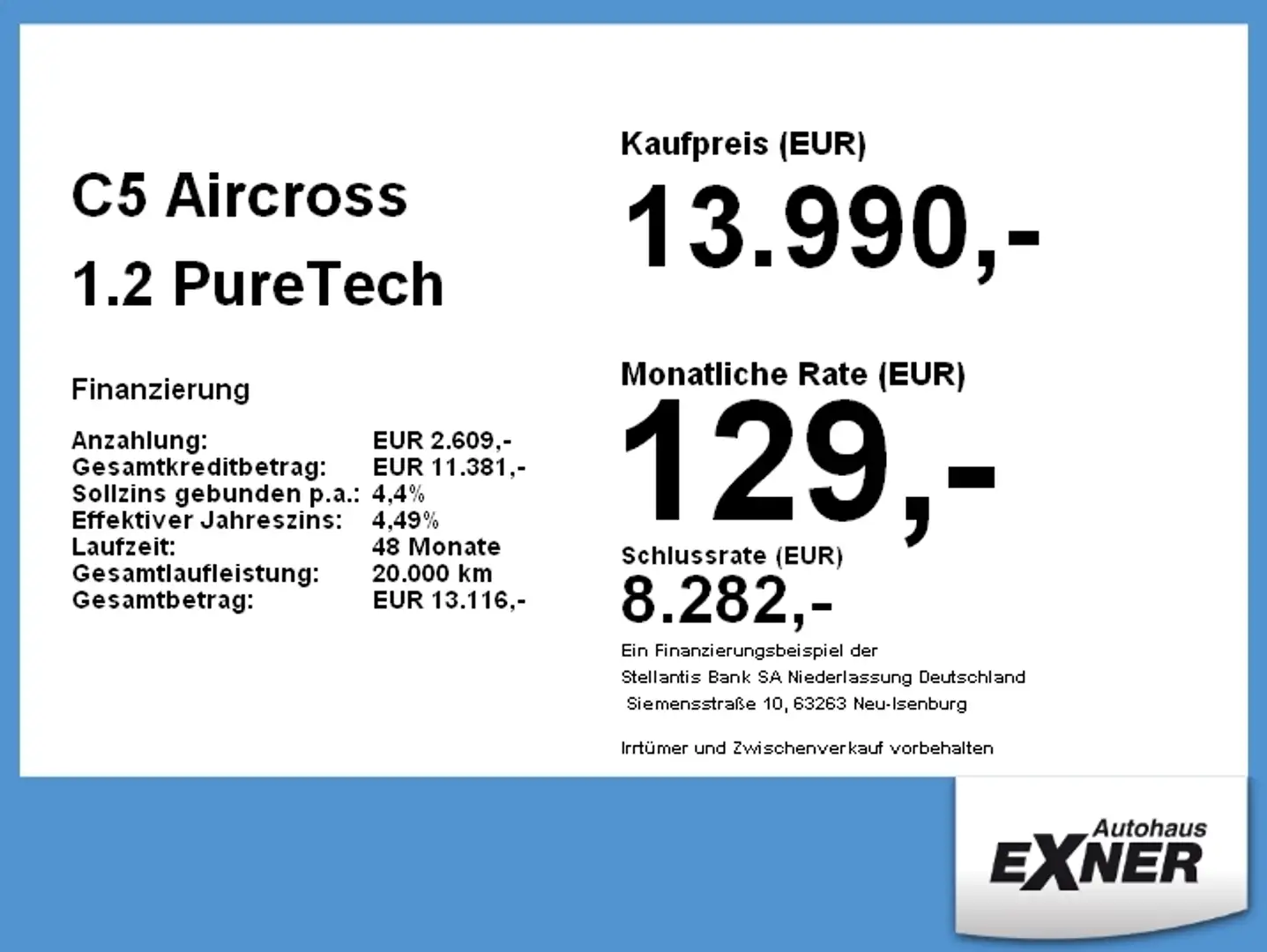 Citroen C5 Aircross 1.2 PureTech 130 LIVE AHK+SHZ+Kam. Weiß - 2