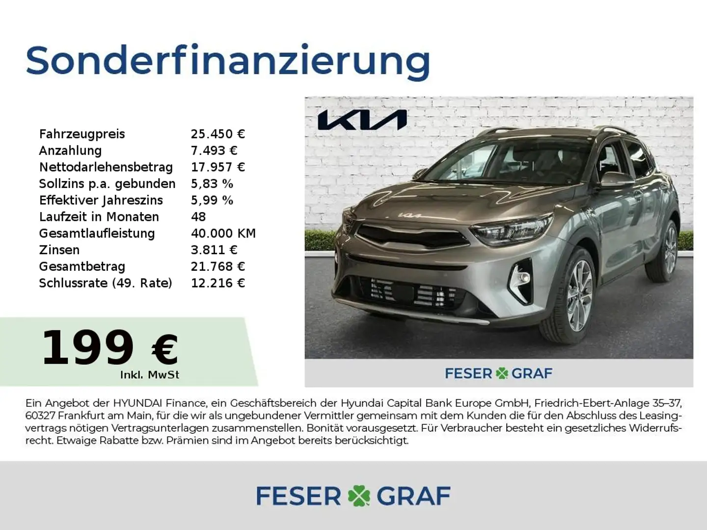 Kia Stonic 1.0T 100 48V DCT SPIRIT TECHNIK NAVI UVM. Grigio - 1