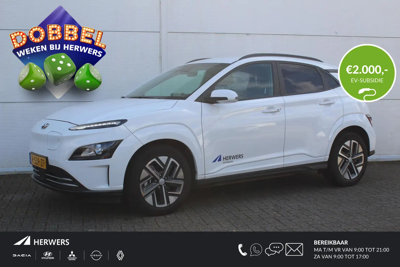 Hyundai KONA EV Fashion WLTP Actieradius tot 305KM /  €2.000,- Wit - 1