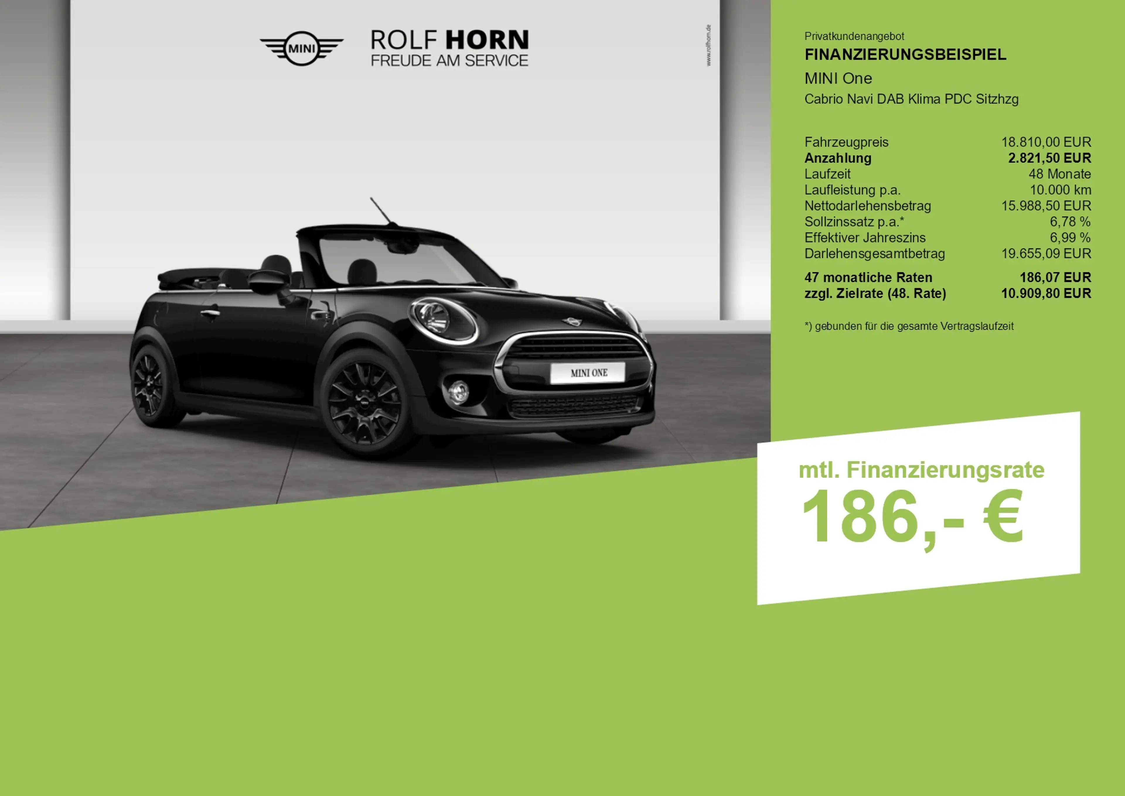 MINI One Cabrio One Cabrio Navi DAB Klima PDC Sitzhzg — photo 3