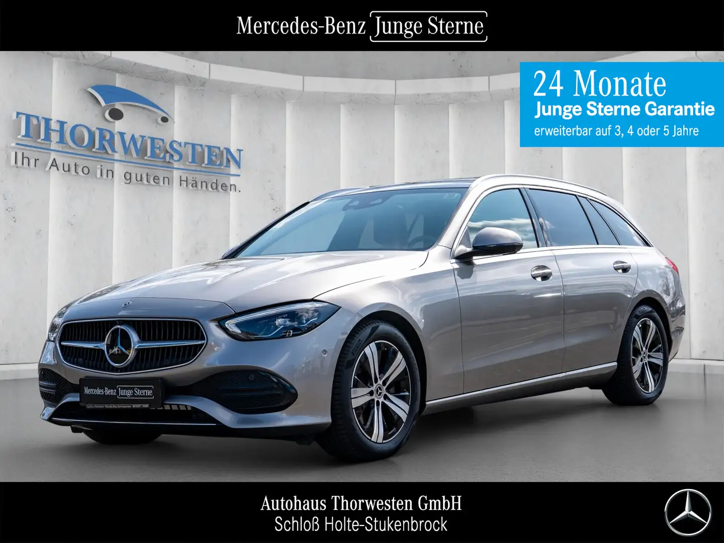 Mercedes-Benz C 180 C 180 T AVANTGARDE ADVANCED PLUS AHK PSD 360 DIS srebrna - 1
