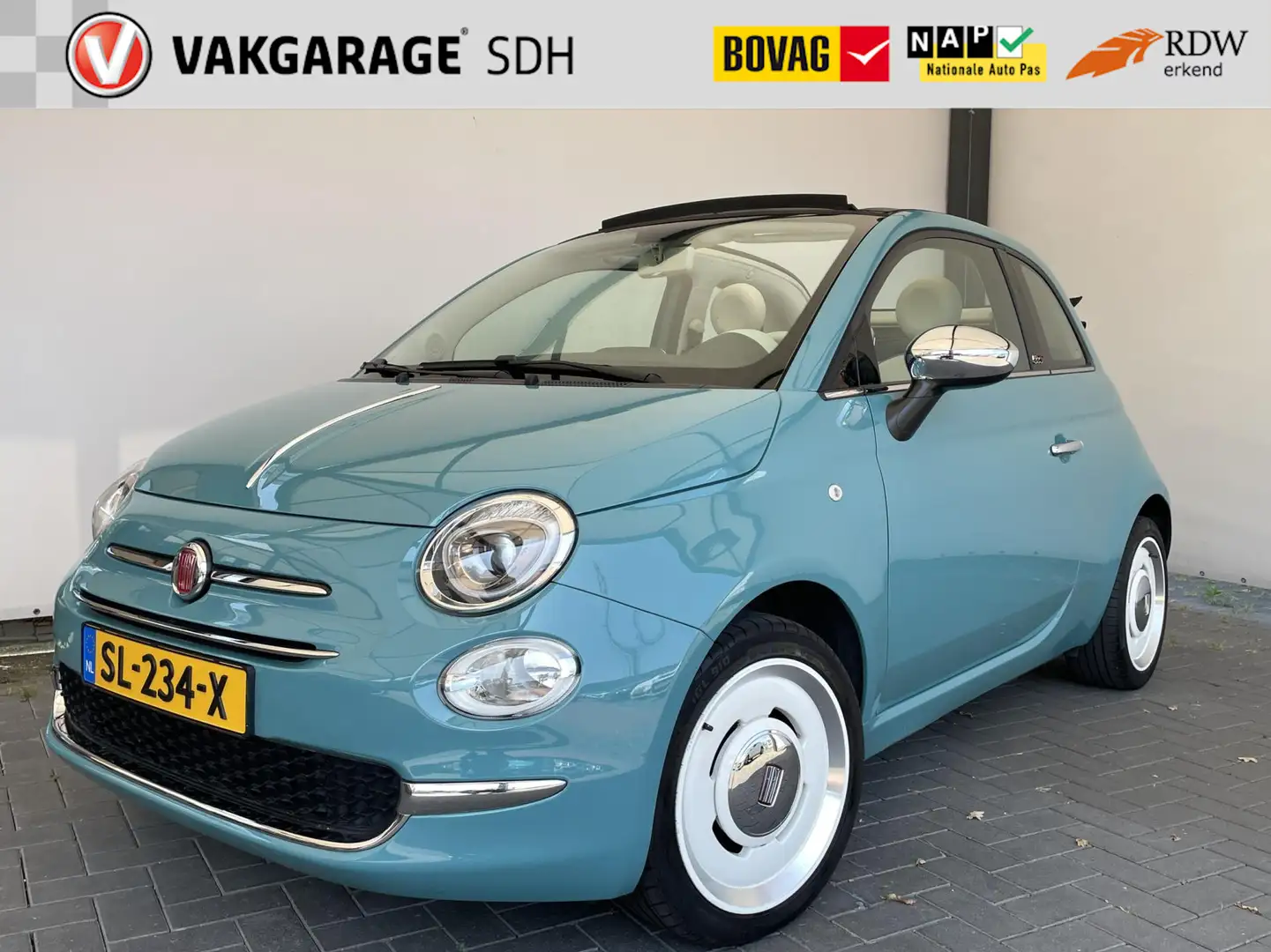 Fiat 500C 0.9 TwinAir Turbo Anniversario|Cabrio|Airco|Pracht Vert - 1
