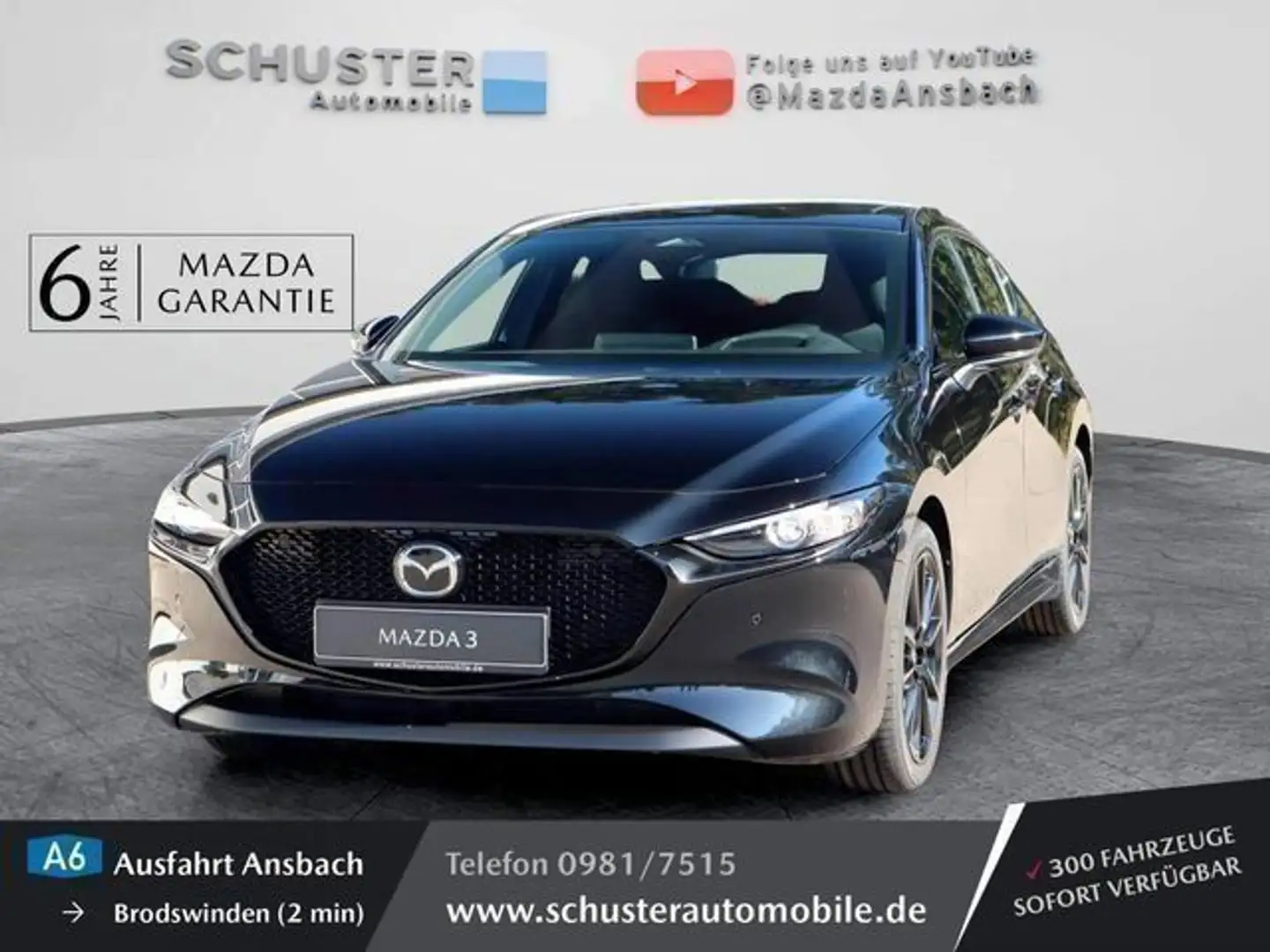 Mazda 3 Homura 2,5l LED/Navi/Kamera/Head-up/CarPlay/Al Schwarz - 1