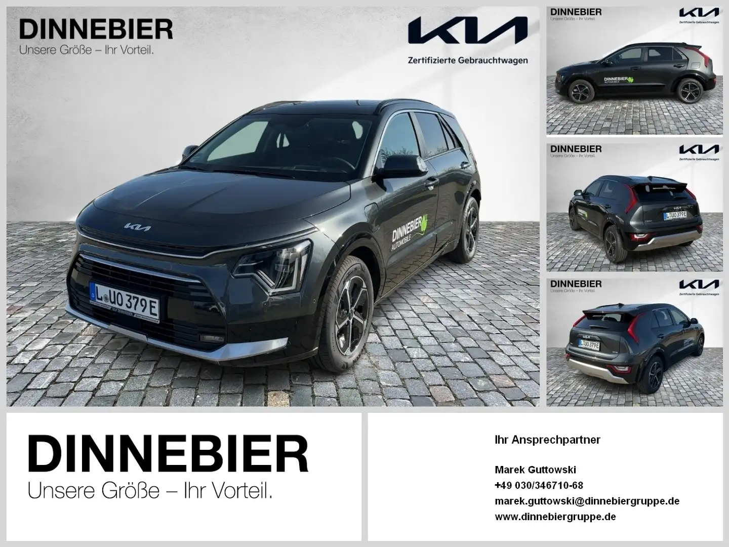 Kia Niro Spirit 1.6 PHEV Glasdach+LED+Navi+Kamera Grau - 1