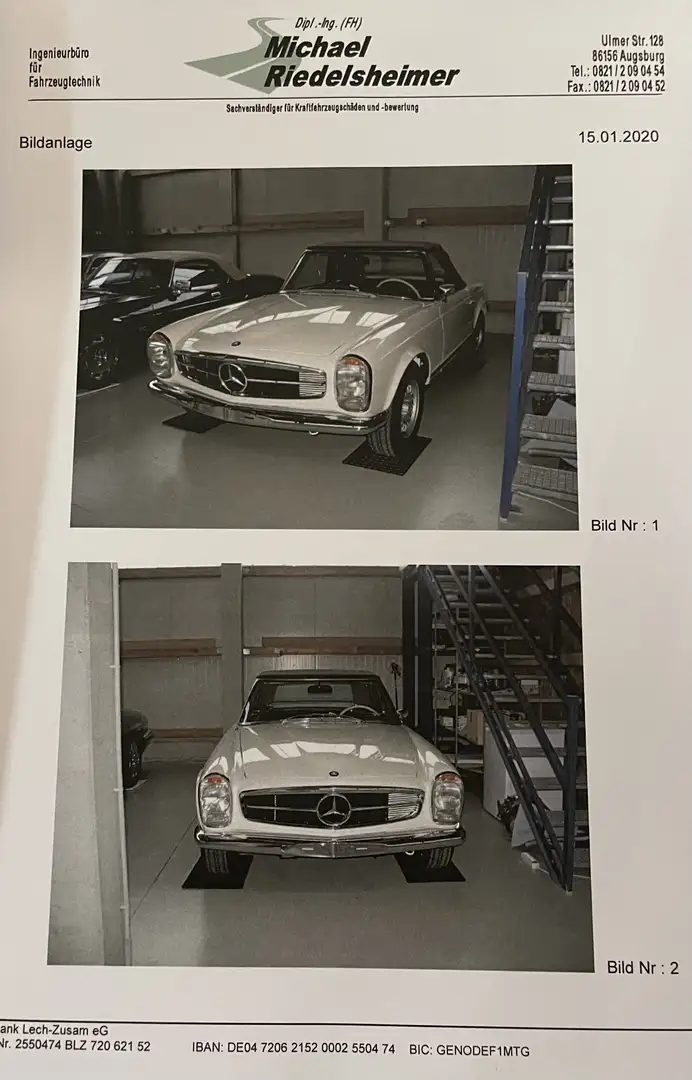 Mercedes-Benz SL 280 Cabriolet W113 Bianco - 2