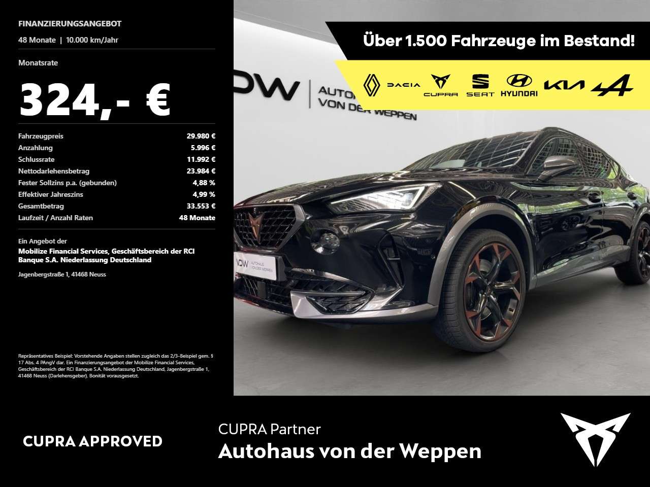 Cupra Formentor — Cupra Formentor VZ 4Drive Matrix, el. Heck, Beats Klima Navi