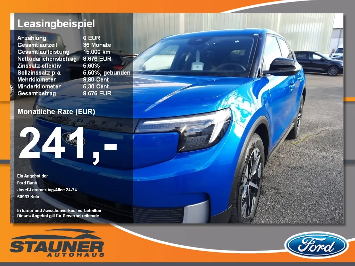 Ford Explorer RWD 77 KWH ACC 19 Zoll Räder Klima Bleu - 1