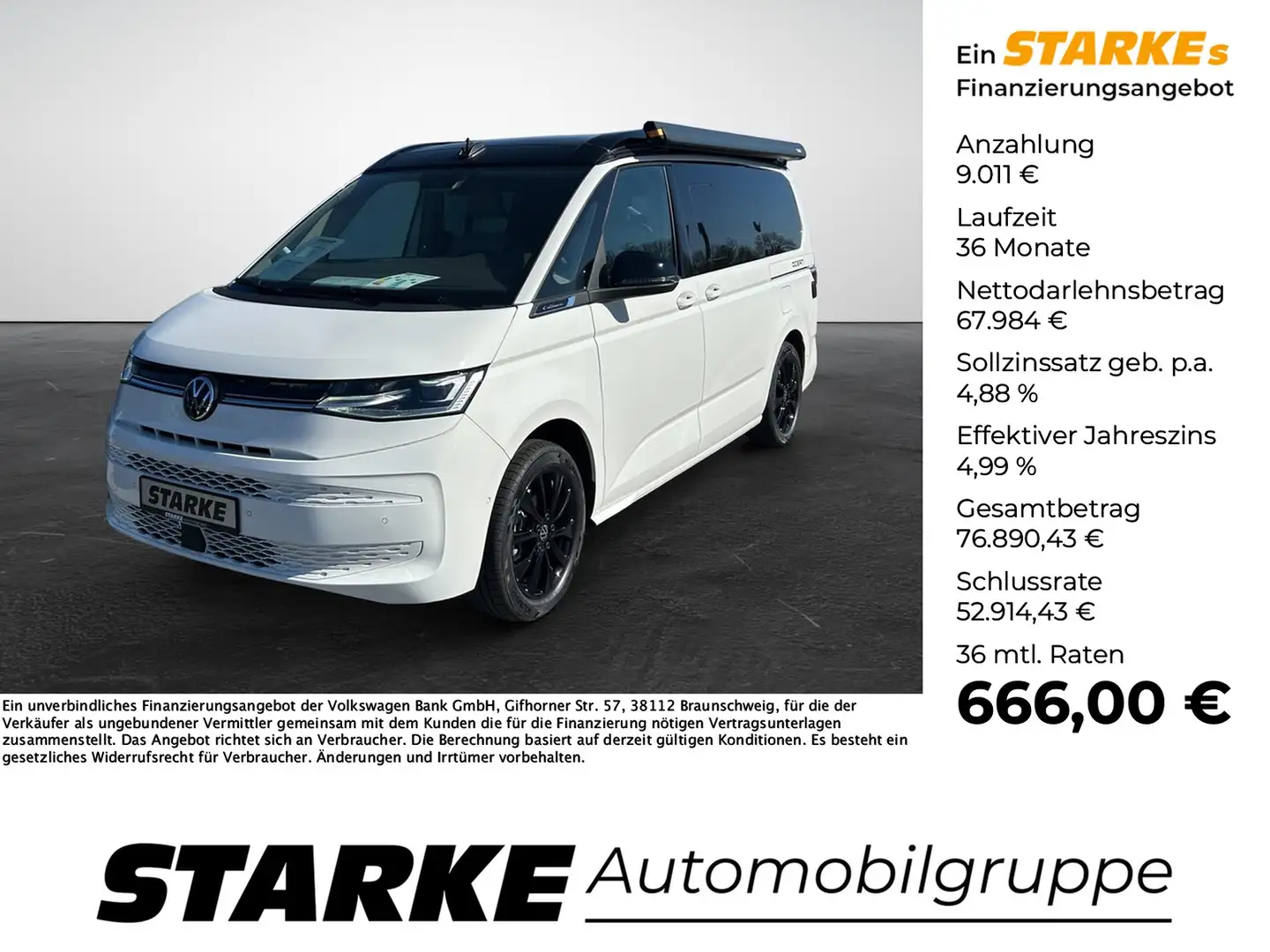 Volkswagen T7 California 2.0 TDI DSG Ocean Camper Blanc - 1