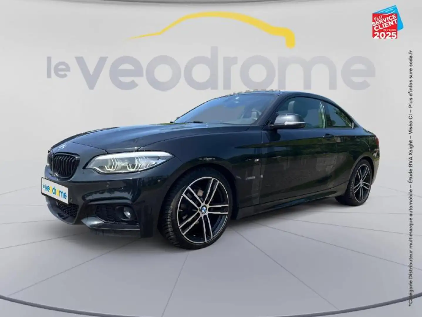 BMW 218 218dA 150ch M Sport Tpano Sieges chauf/cuir GPS Ca Noir - 1