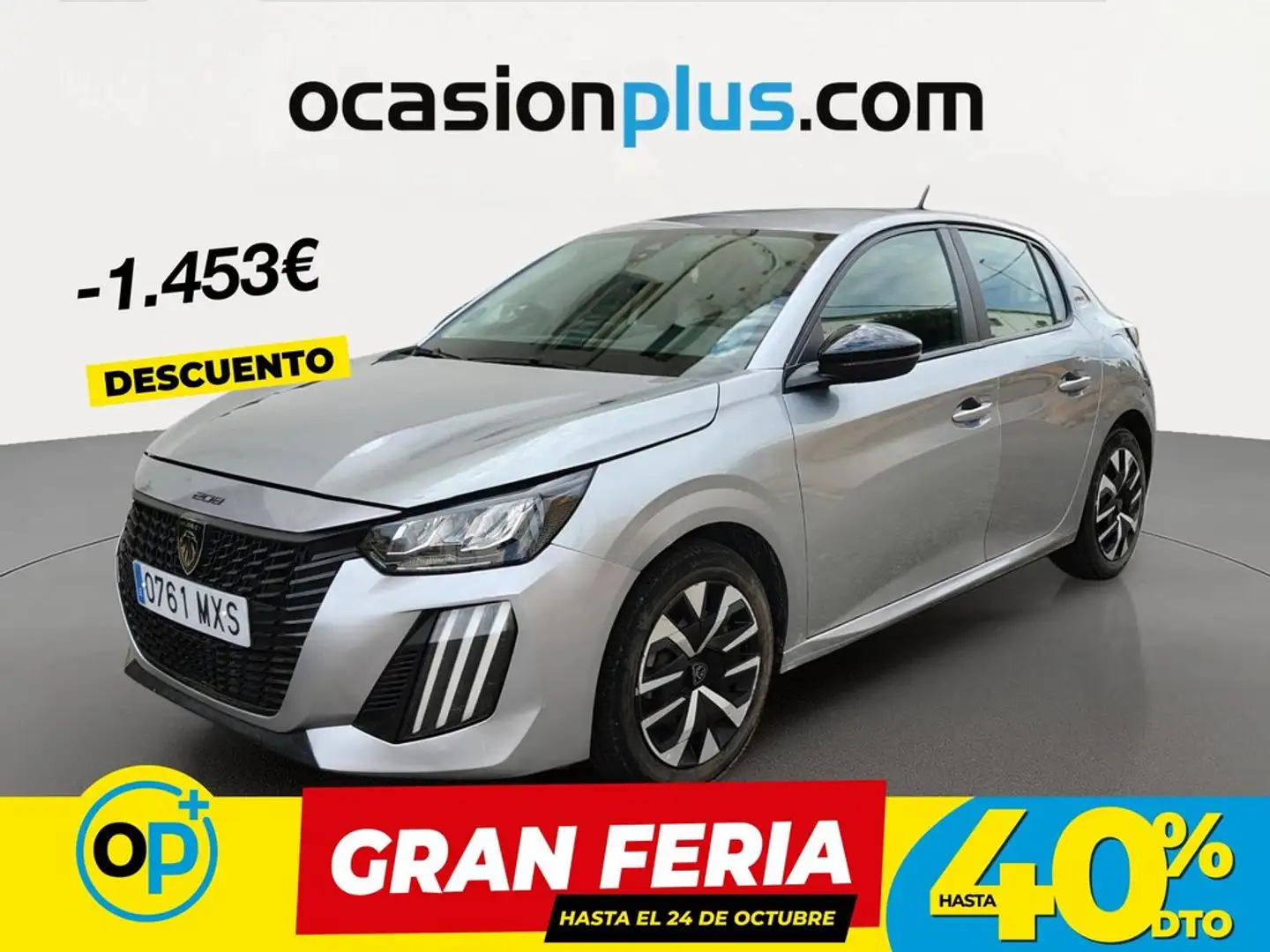 Peugeot 208 1.2 Hybrid Style e-DCS6 100 Gris - 1