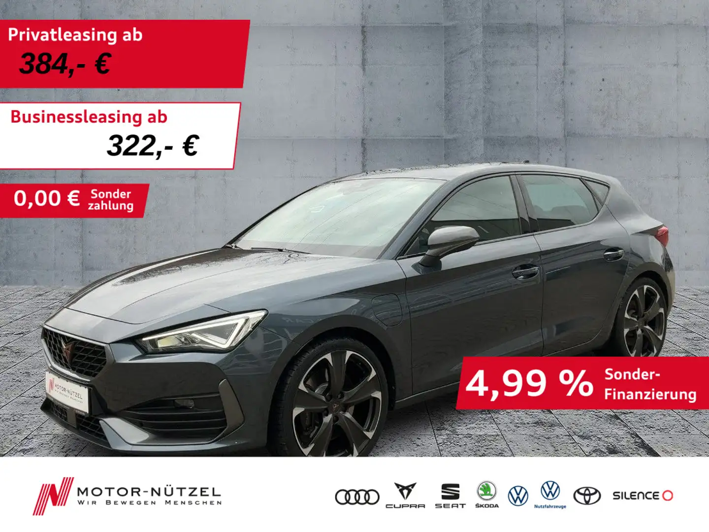 CUPRA Leon 1.4 TSI eHybrid LED+ACC+DCC+NAV+SHZ+PDC+DAB Grau - 1