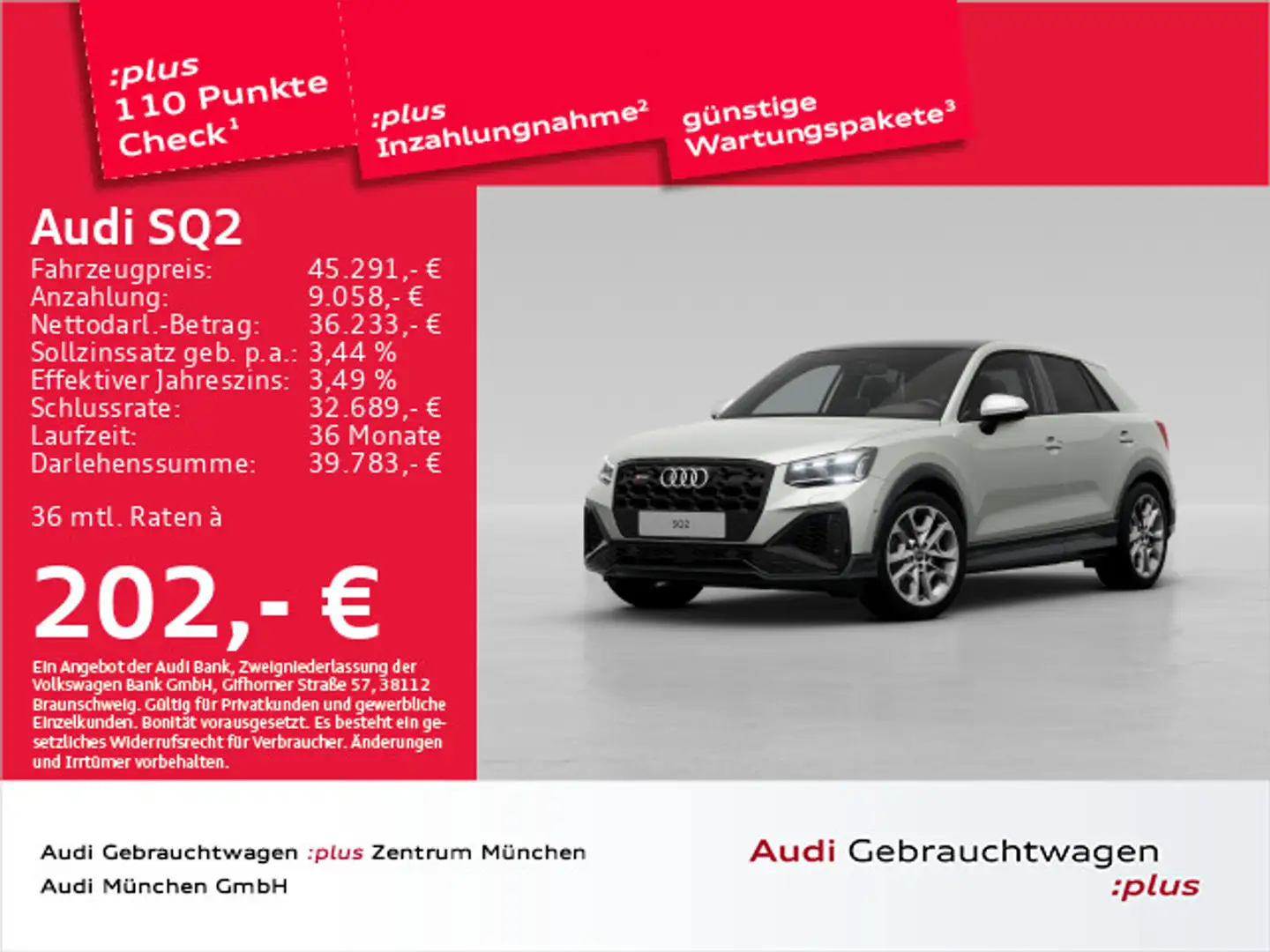 Audi SQ2 TFSI S tronic Pano/AHK/ACC/Navi/Virtual/Matr Argento - 1