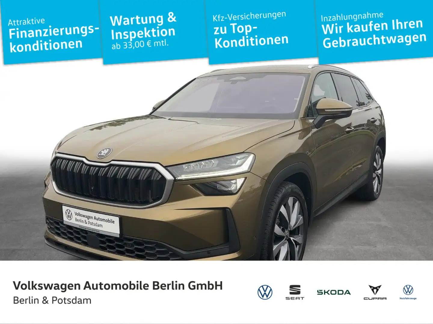 Skoda Kodiaq 2.0TDI DSG 4x4 Selection NAVI AHK MATRIX- Braun - 1
