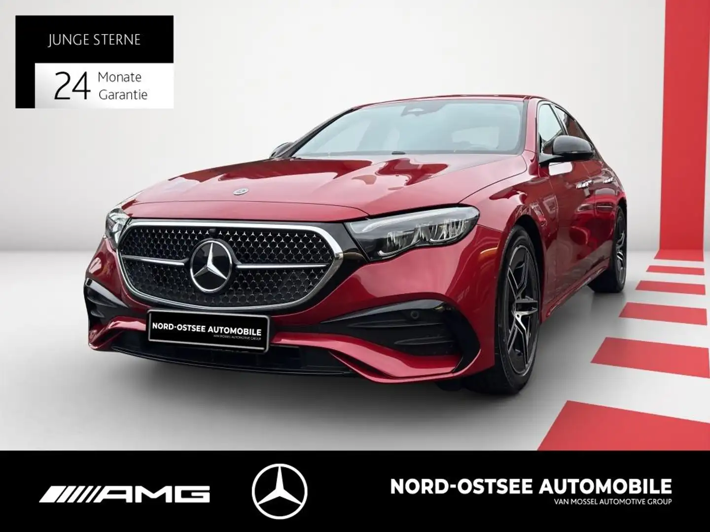 Mercedes-Benz E 200 AMG ADV NIGHT KEYLESS DISTRO TOTW Rot - 1