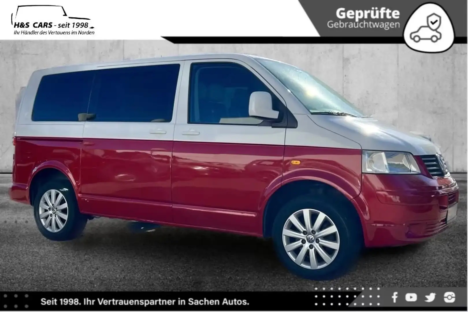 Volkswagen T5 California T5 Caravelle California 2H NAVI 9S CARPLAY TOUCH Rot - 1