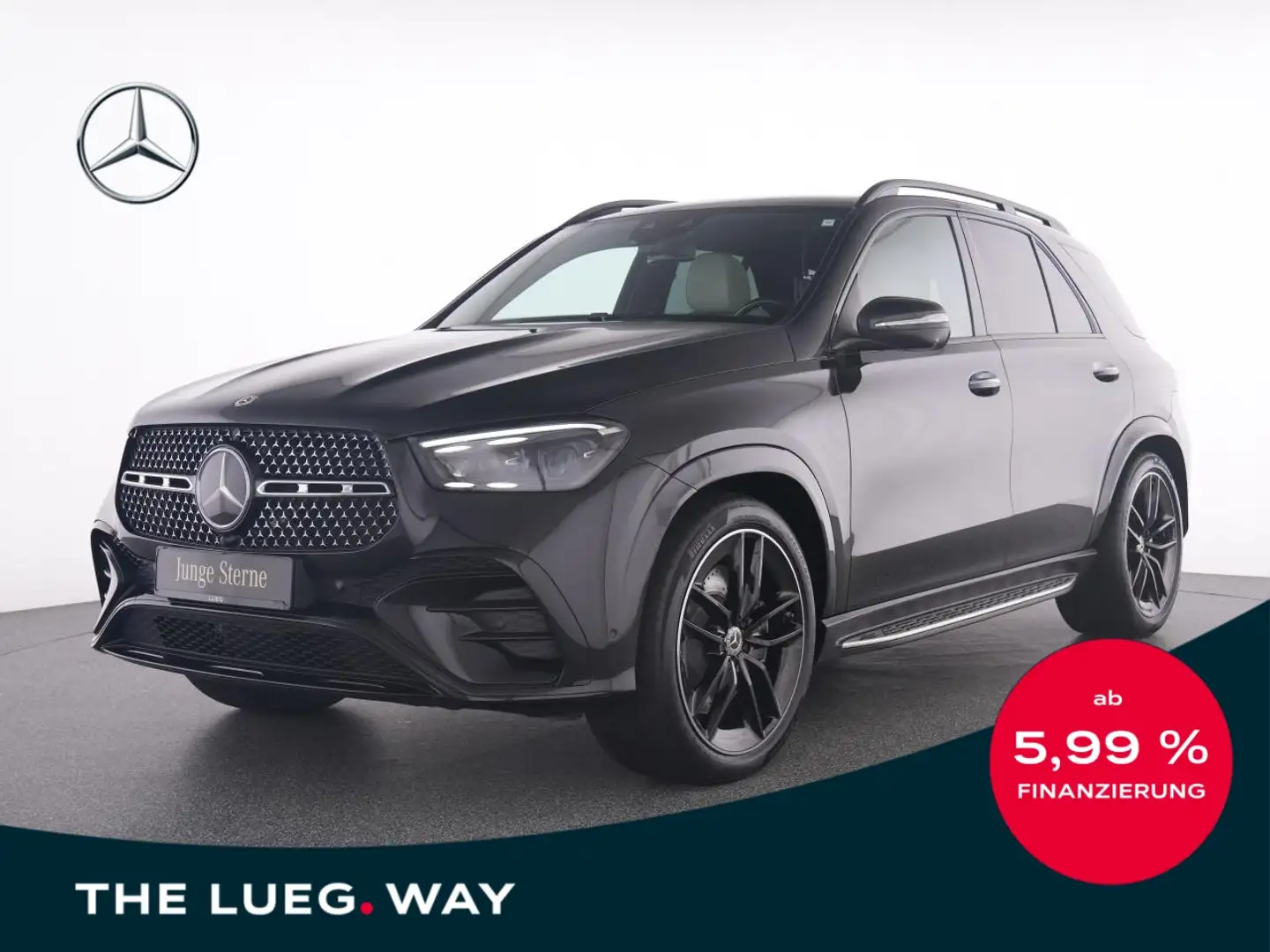 Mercedes-Benz GLE 580 4M AMG+Pano+Sound+MBeam+Airm+Sitzkl+Memo Zwart - 1